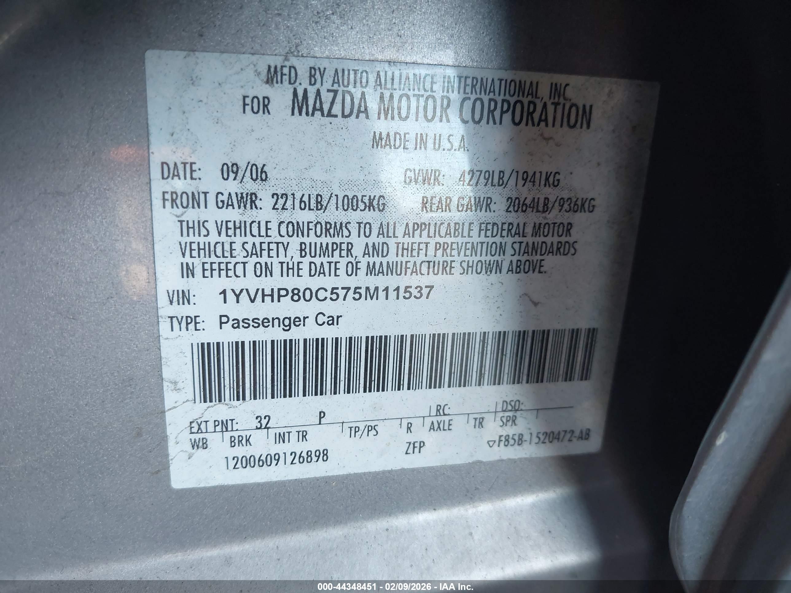 MAZDA MAZDA6 image 9