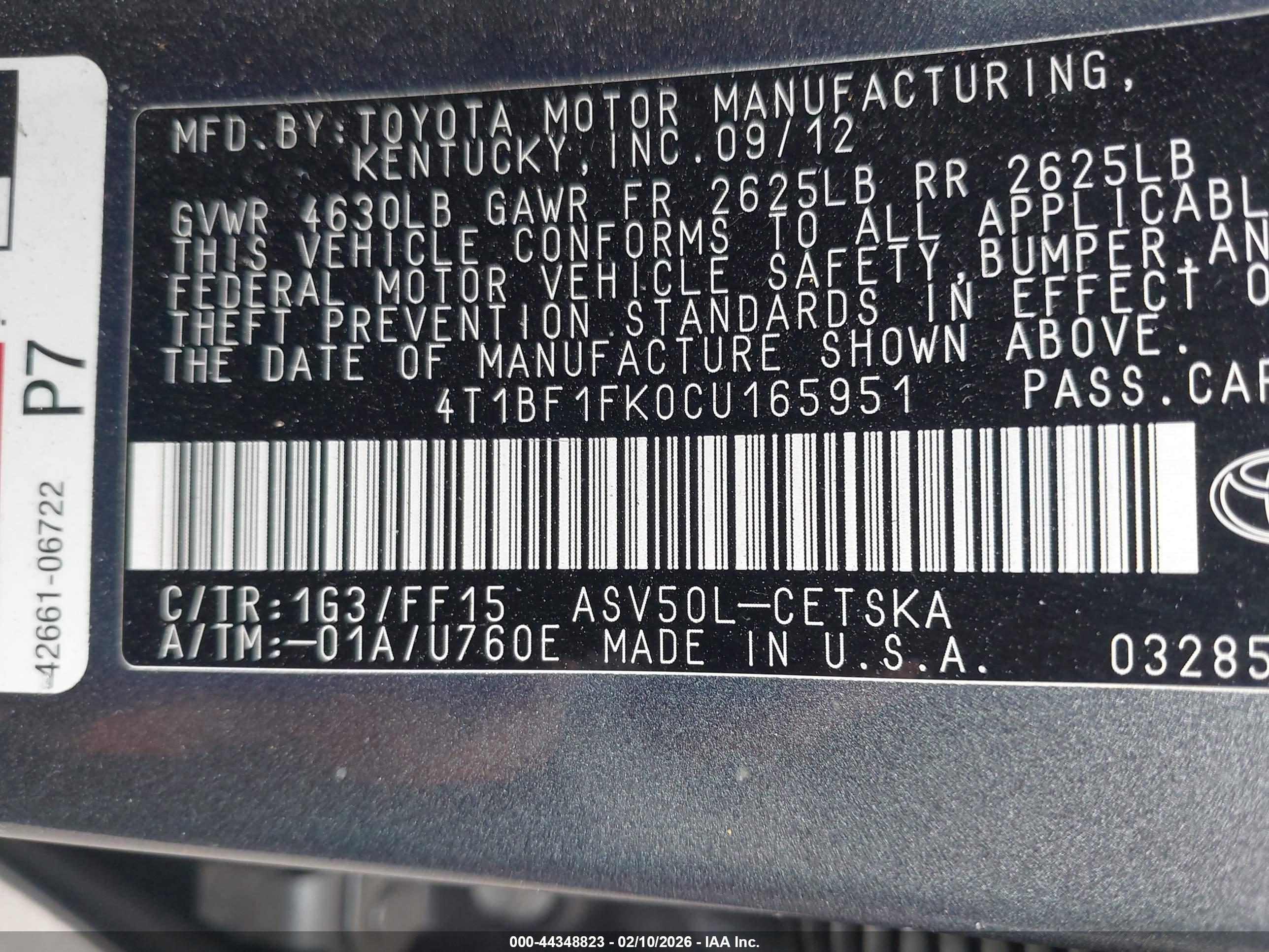 TOYOTA CAMRY image 9