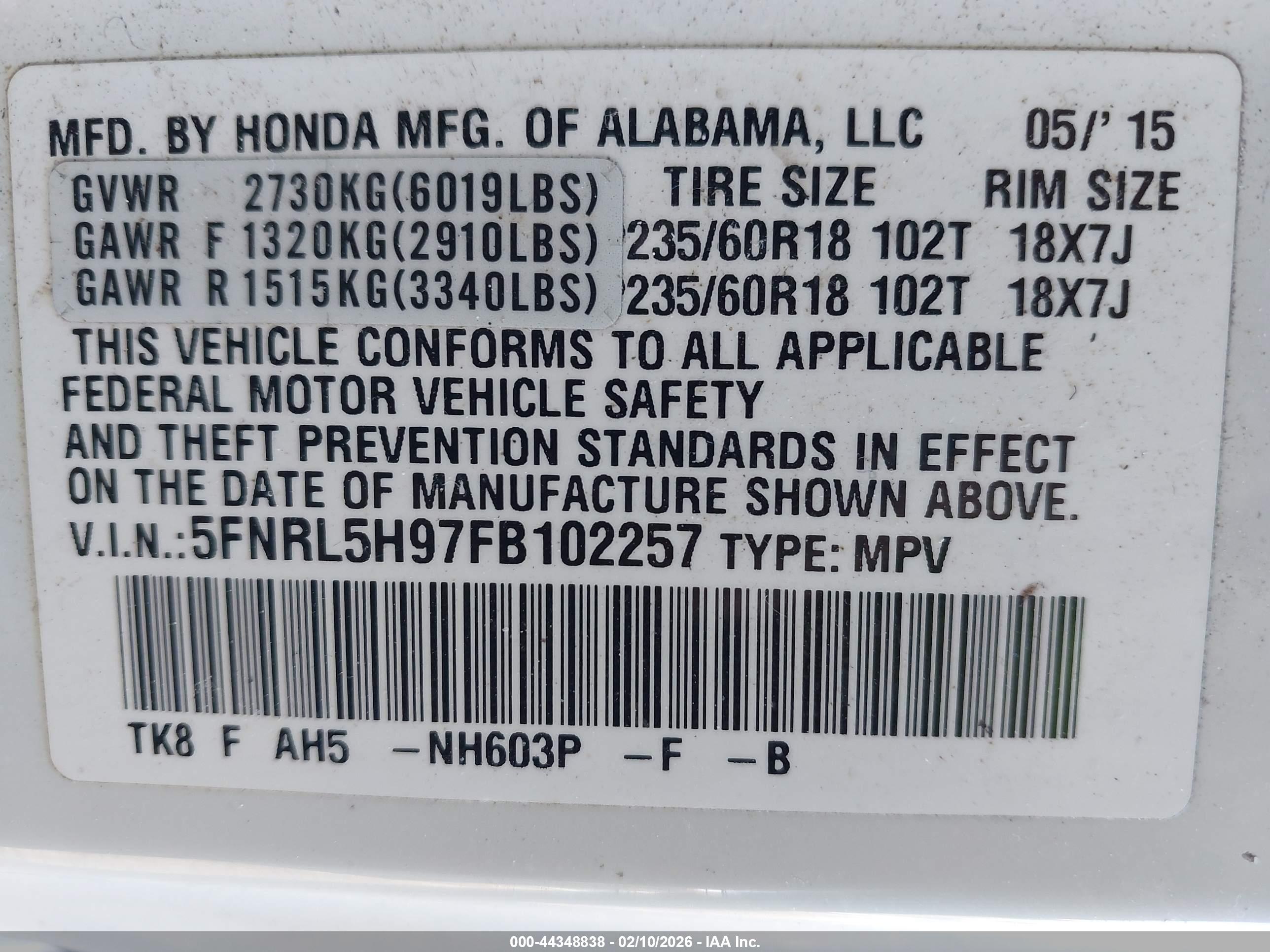HONDA ODYSSEY image 9
