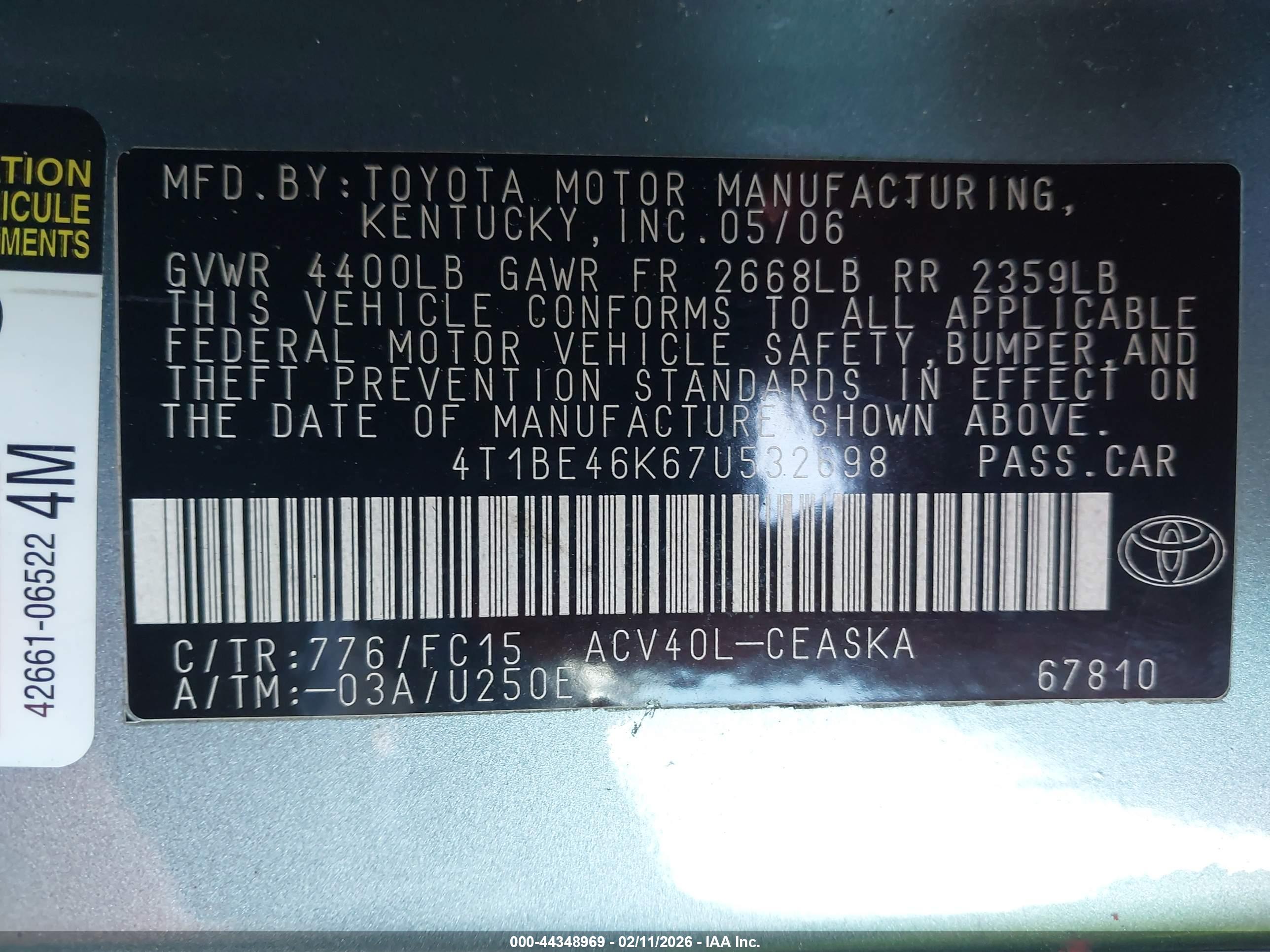 TOYOTA CAMRY image 9