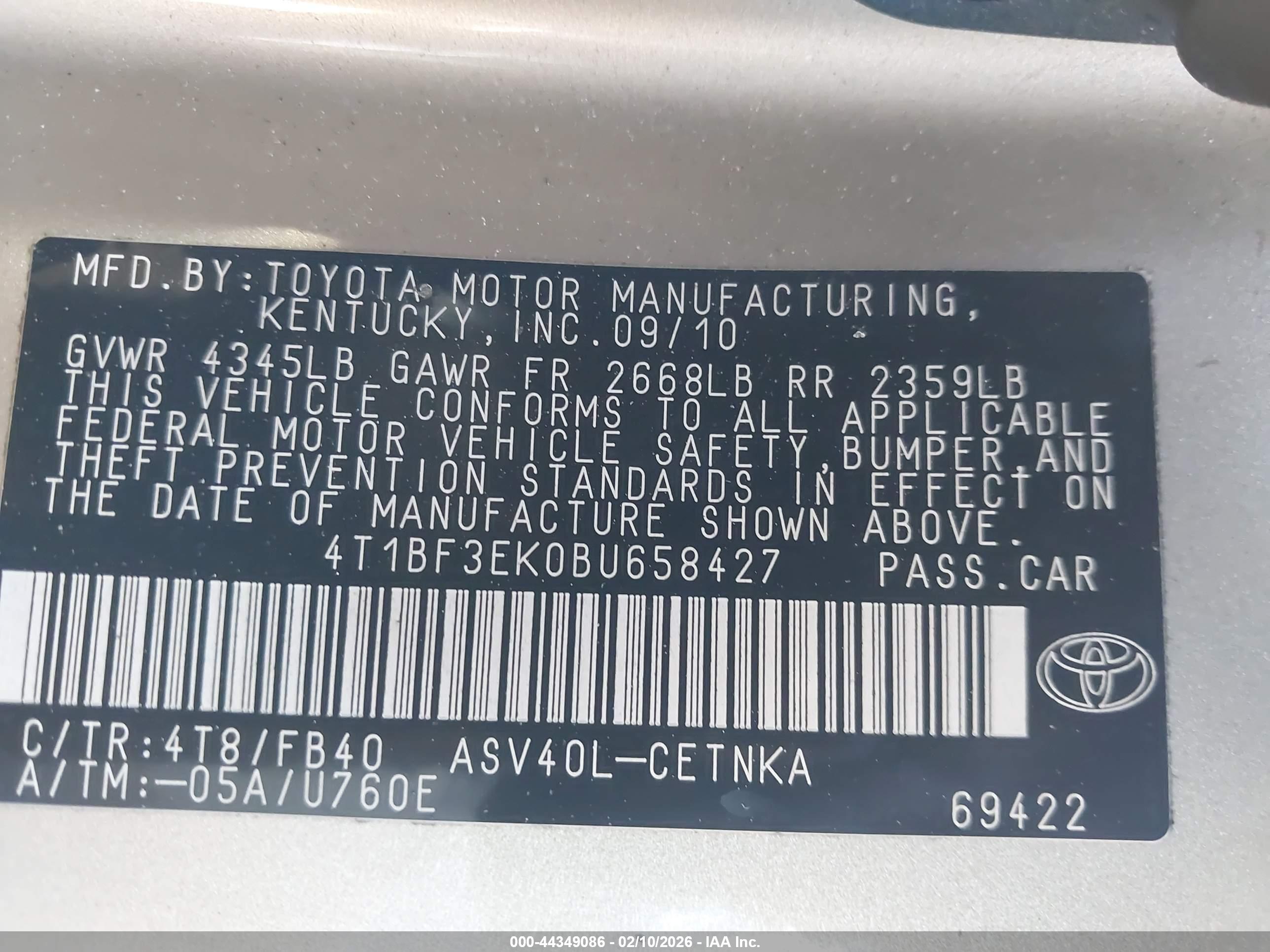 TOYOTA CAMRY image 9