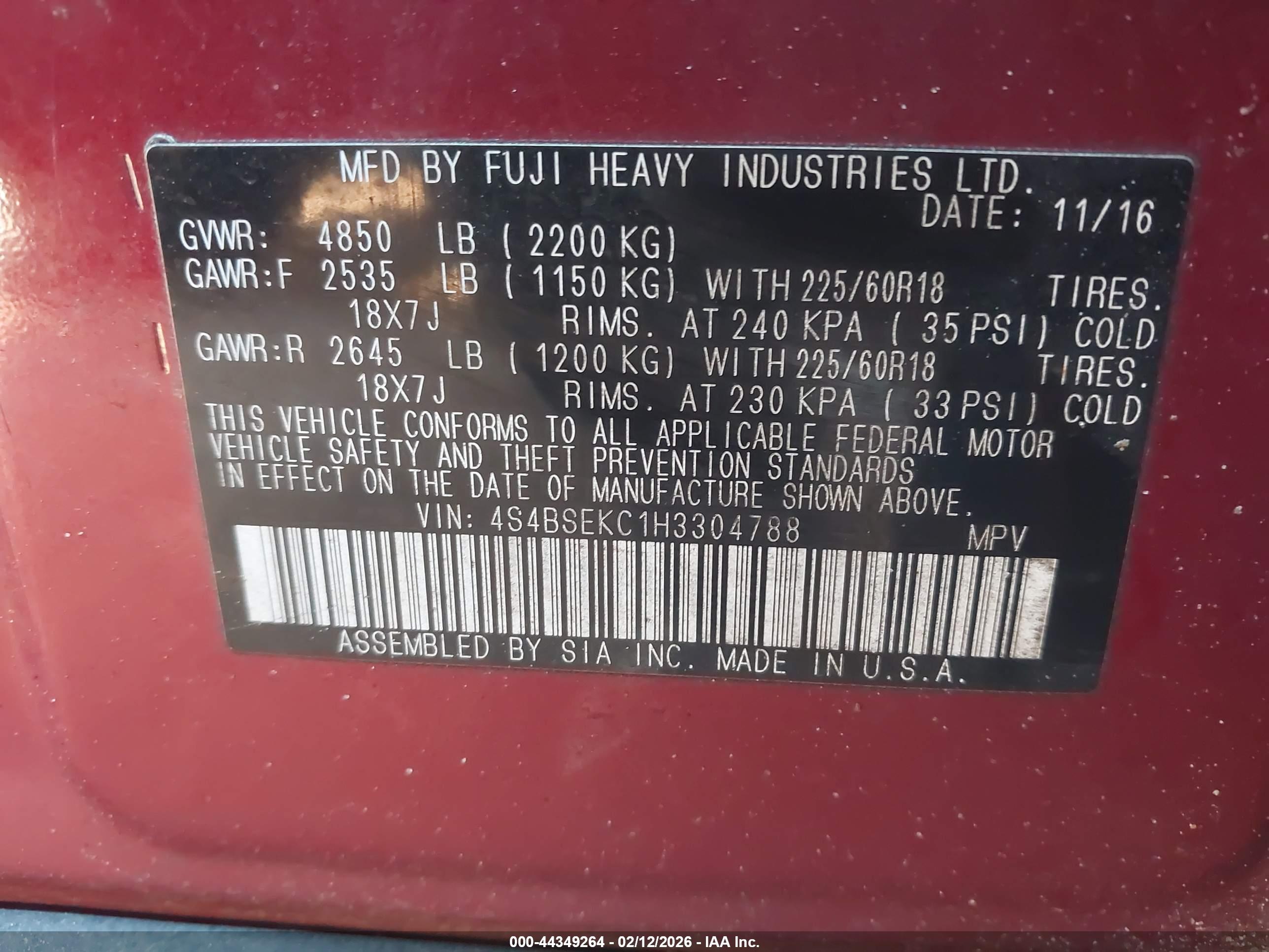SUBARU OUTBACK image 9