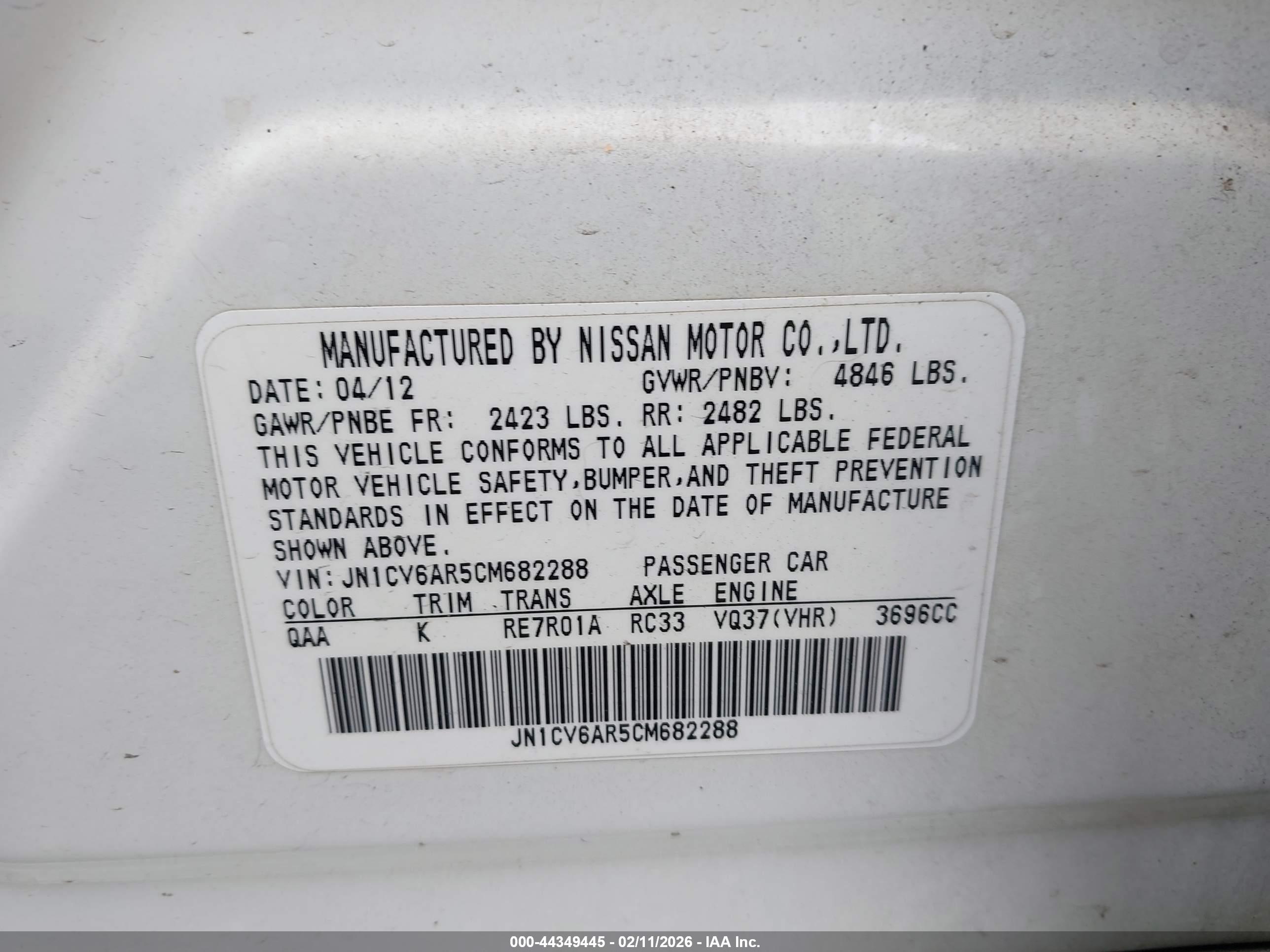INFINITI G37X image 9