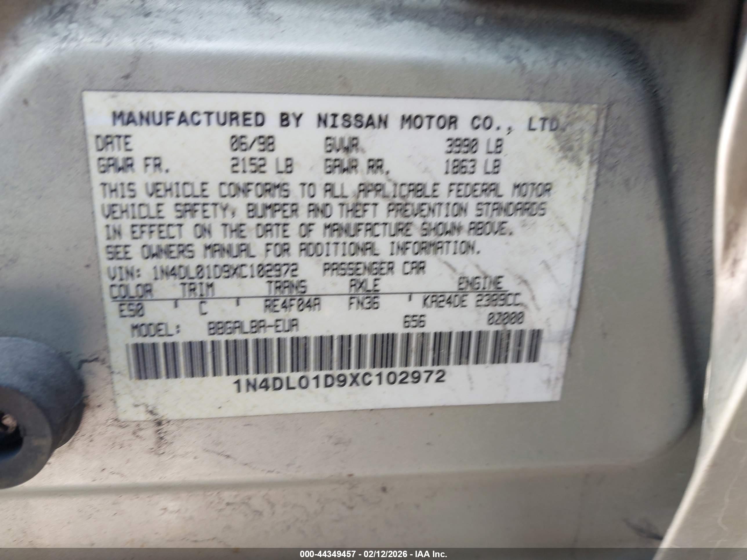 NISSAN ALTIMA image 9