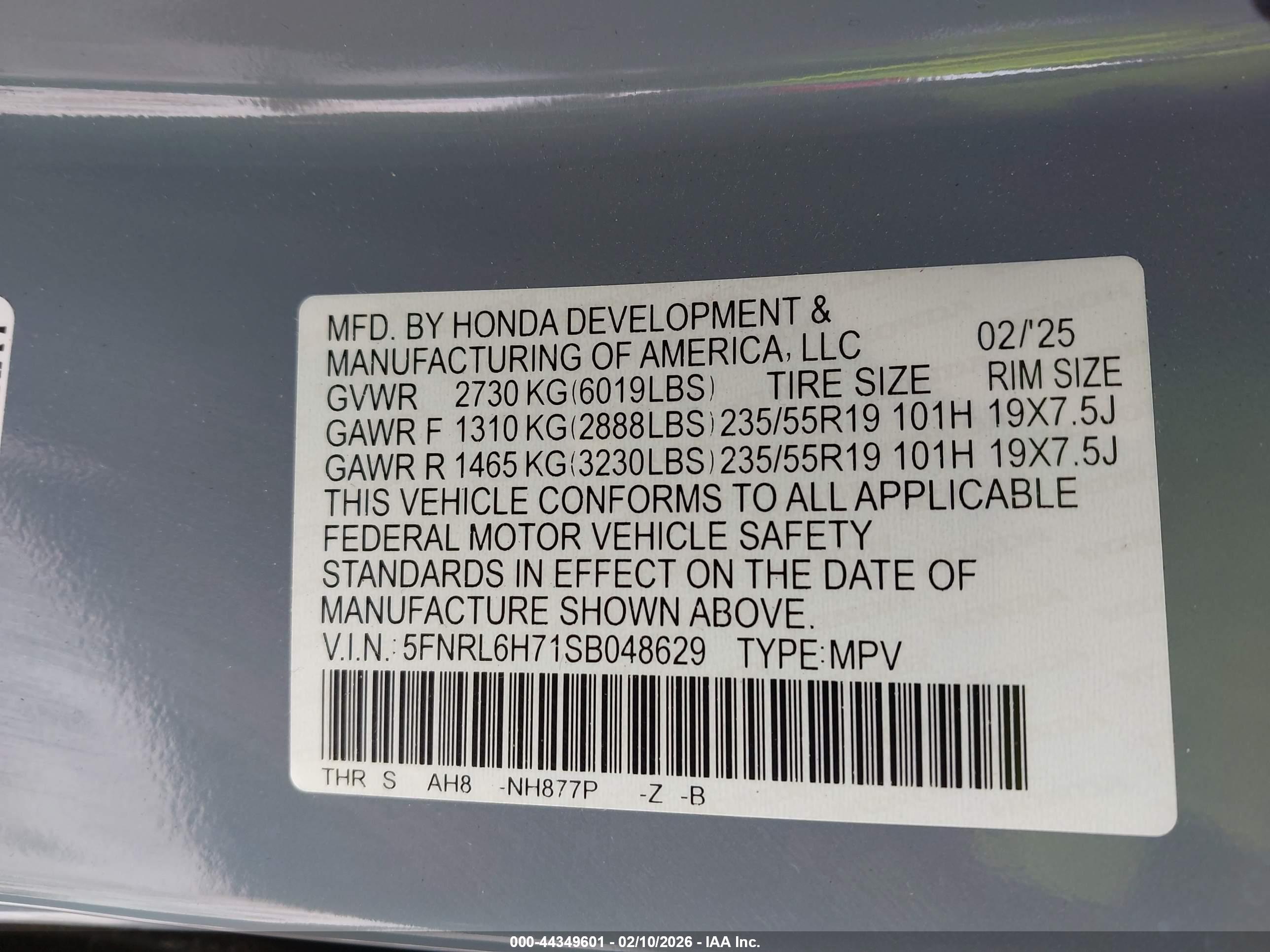 HONDA ODYSSEY image 9
