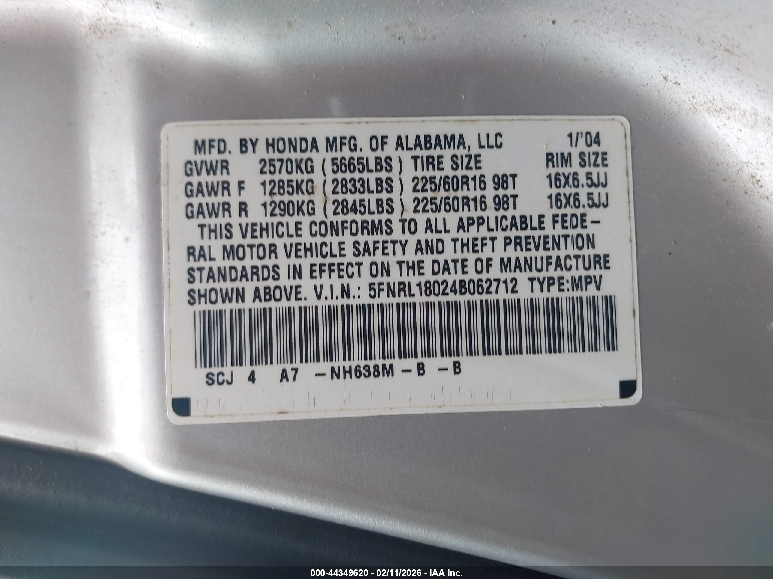 HONDA ODYSSEY image 9