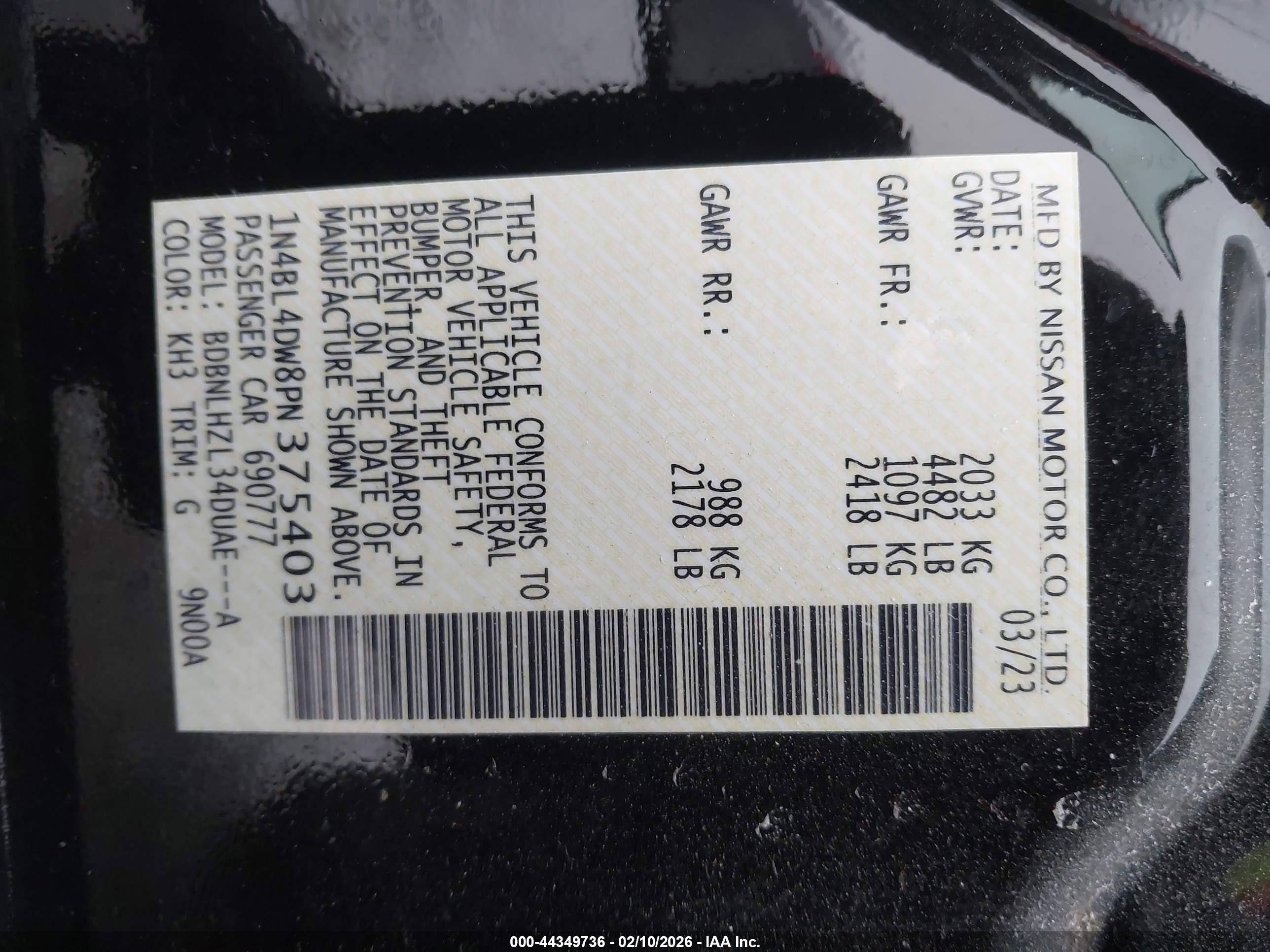 NISSAN ALTIMA image 9