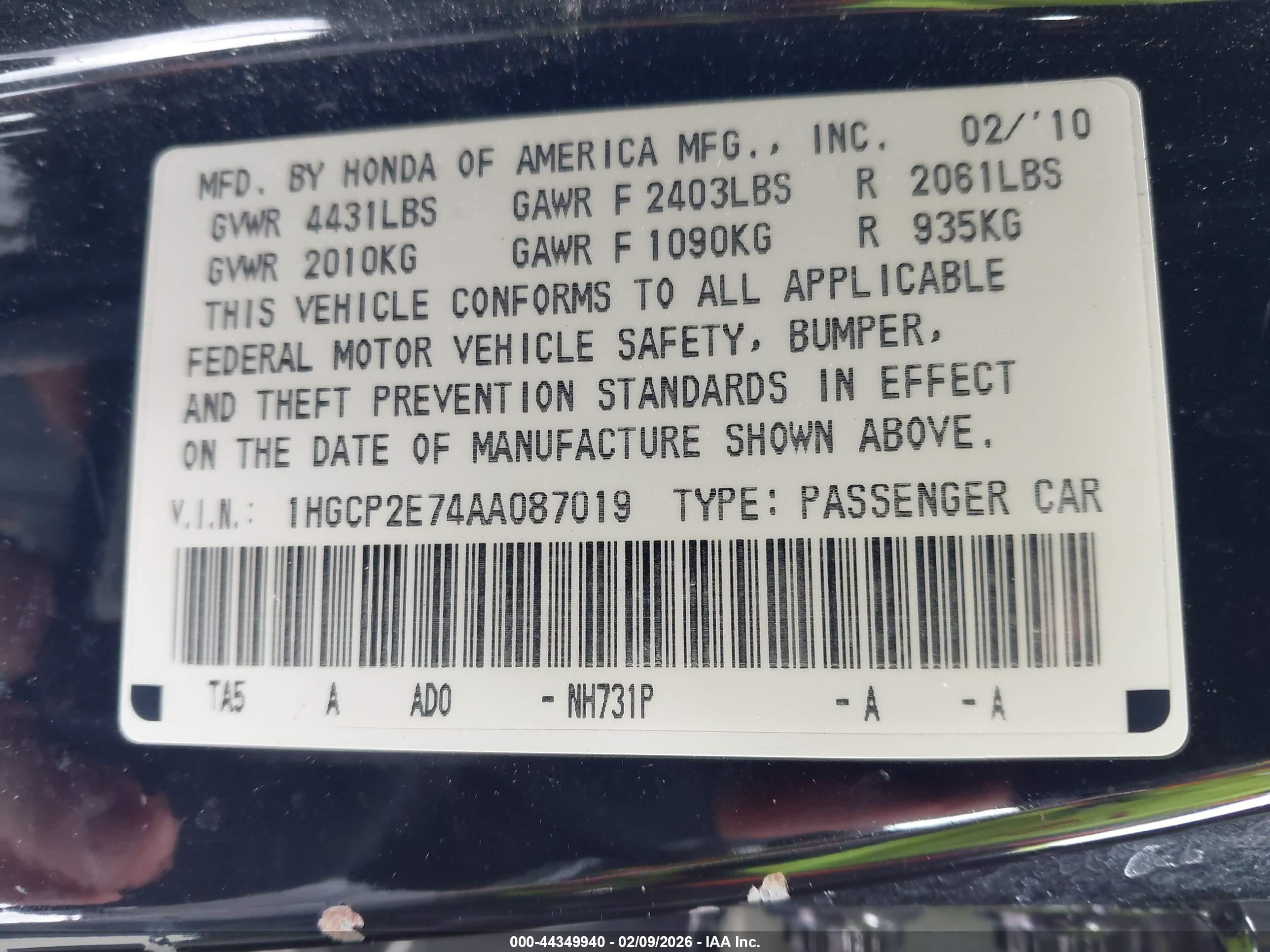 HONDA ACCORD image 9