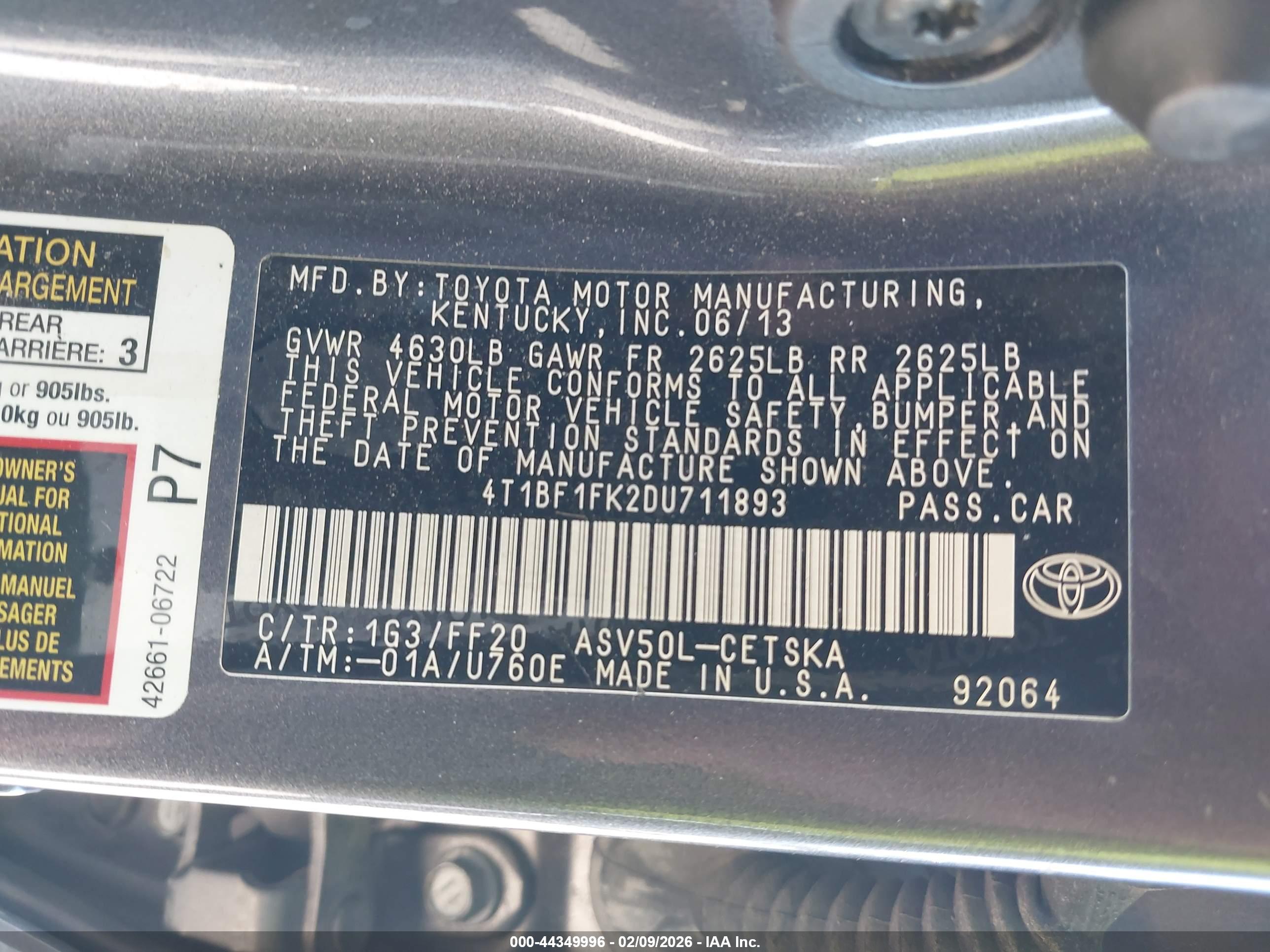 TOYOTA CAMRY image 9