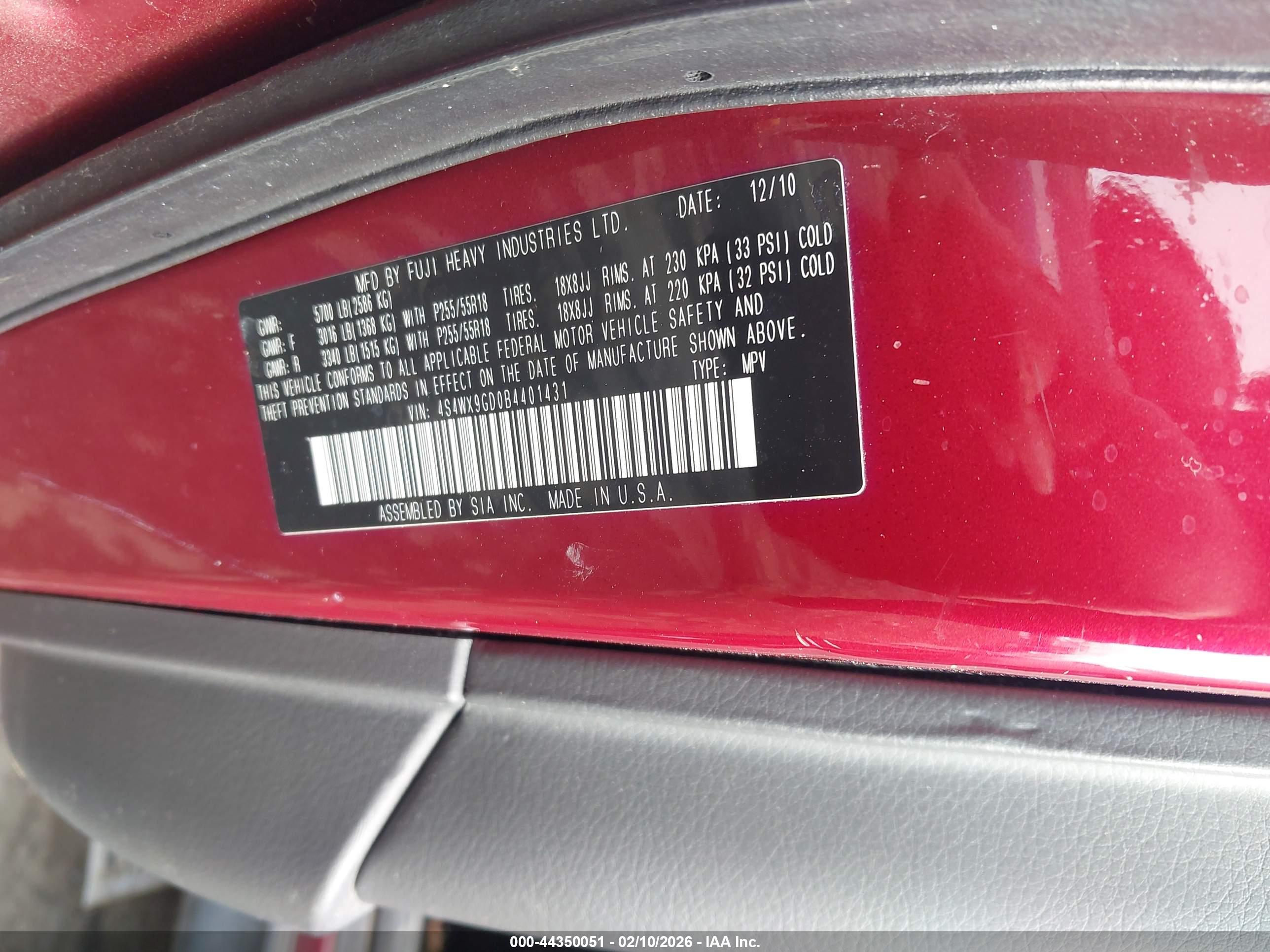 SUBARU TRIBECA image 9