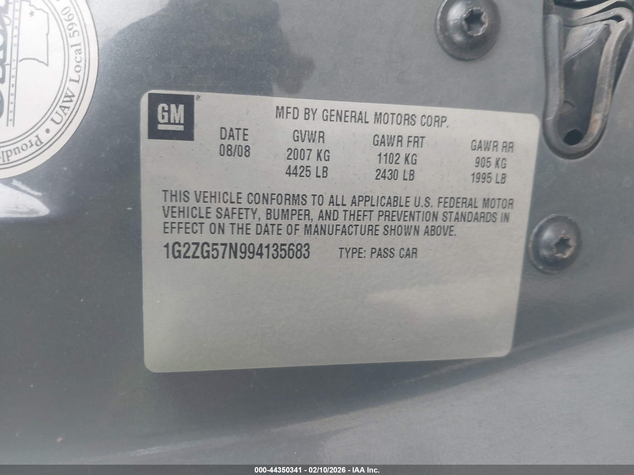 PONTIAC G6 image 9