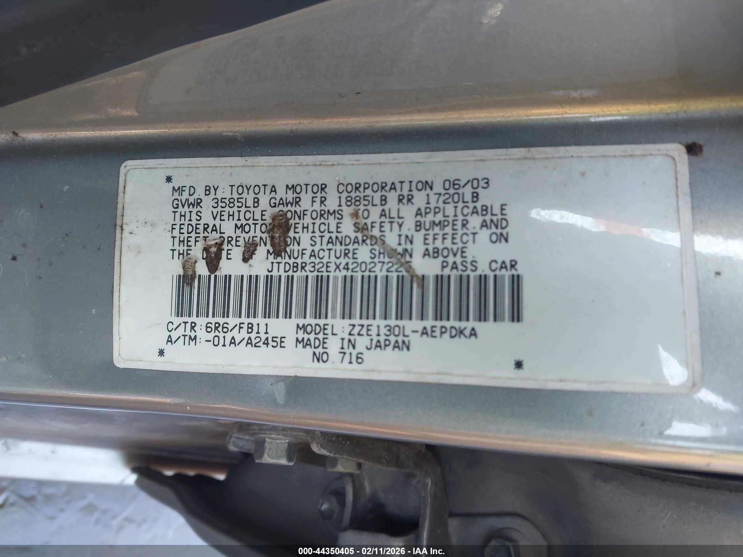 TOYOTA COROLLA image 9