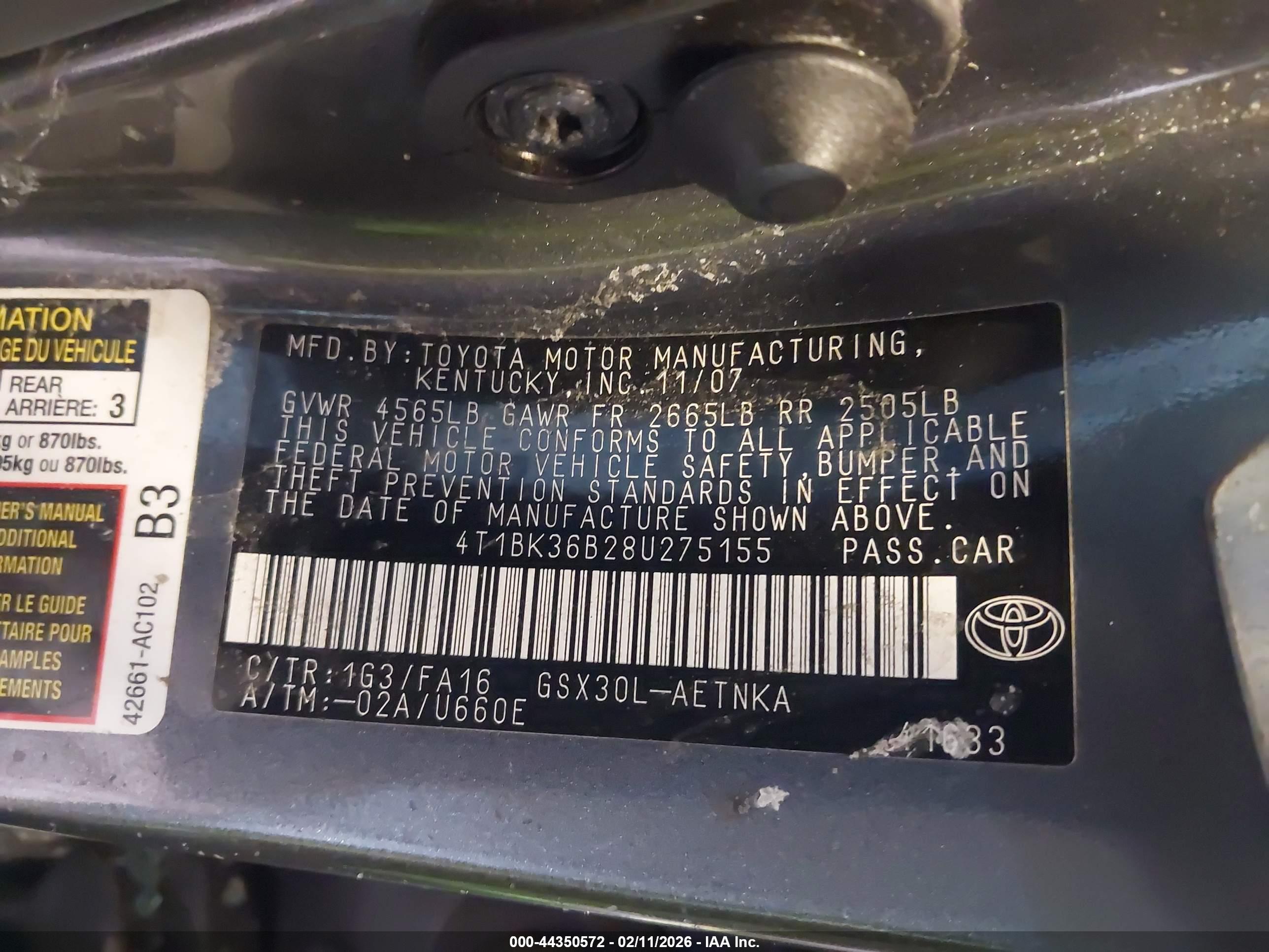 TOYOTA AVALON image 9