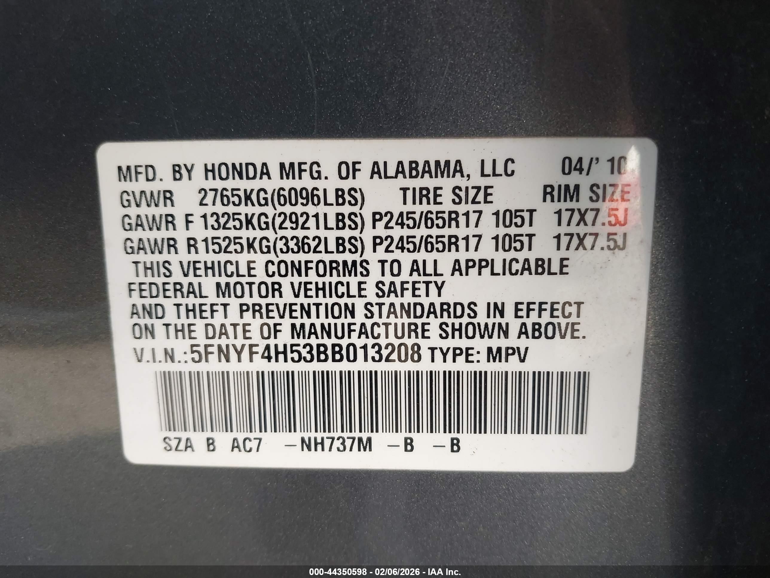 HONDA PILOT image 9