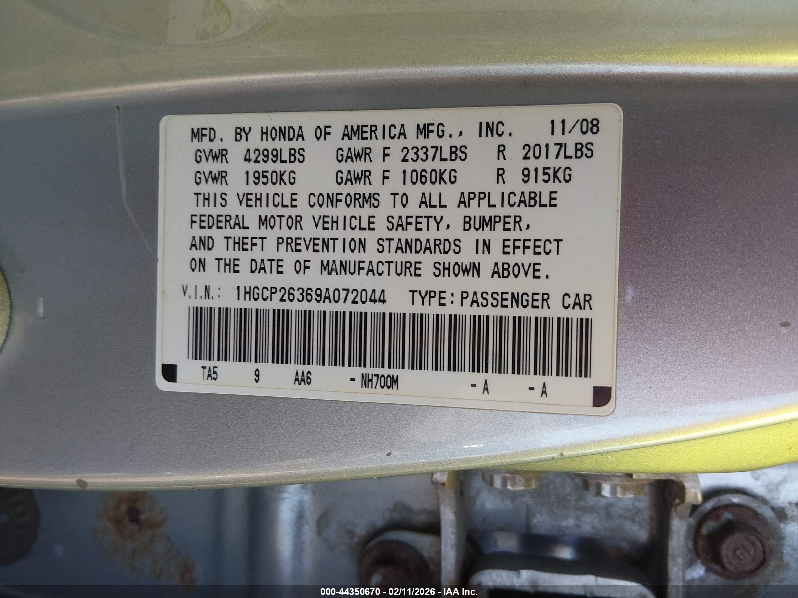 HONDA ACCORD image 9