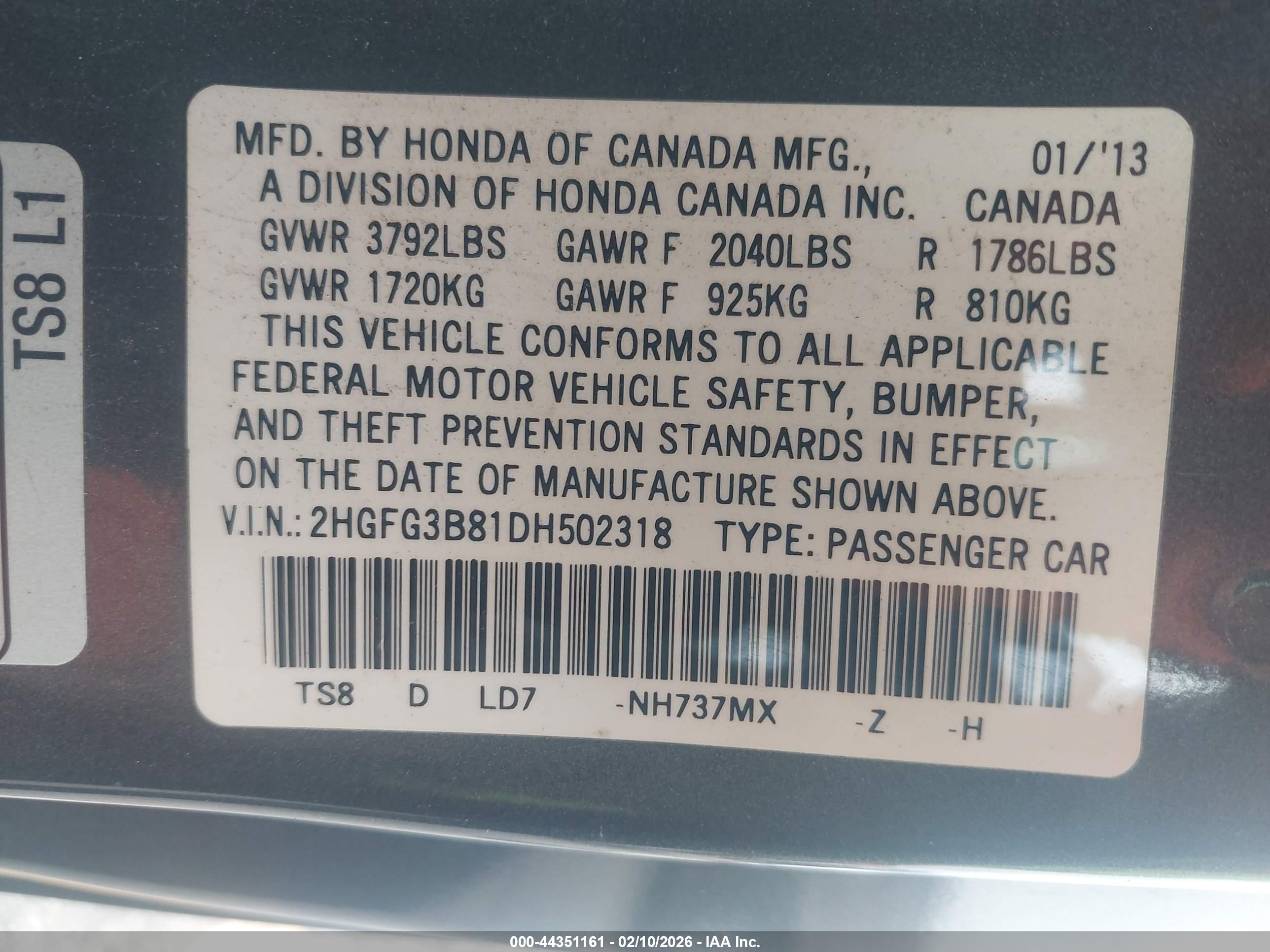 HONDA CIVIC image 9