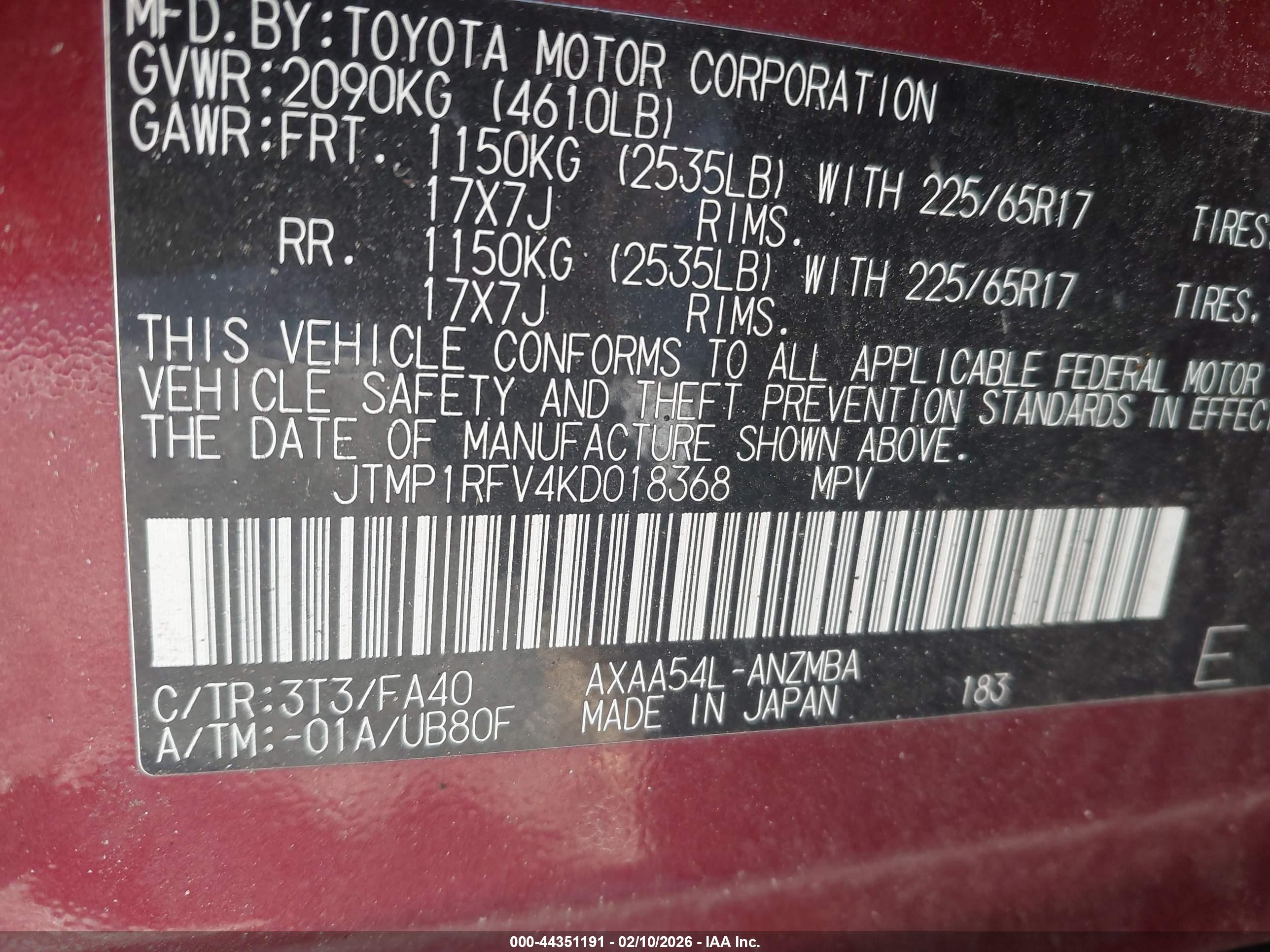 TOYOTA RAV4 image 9