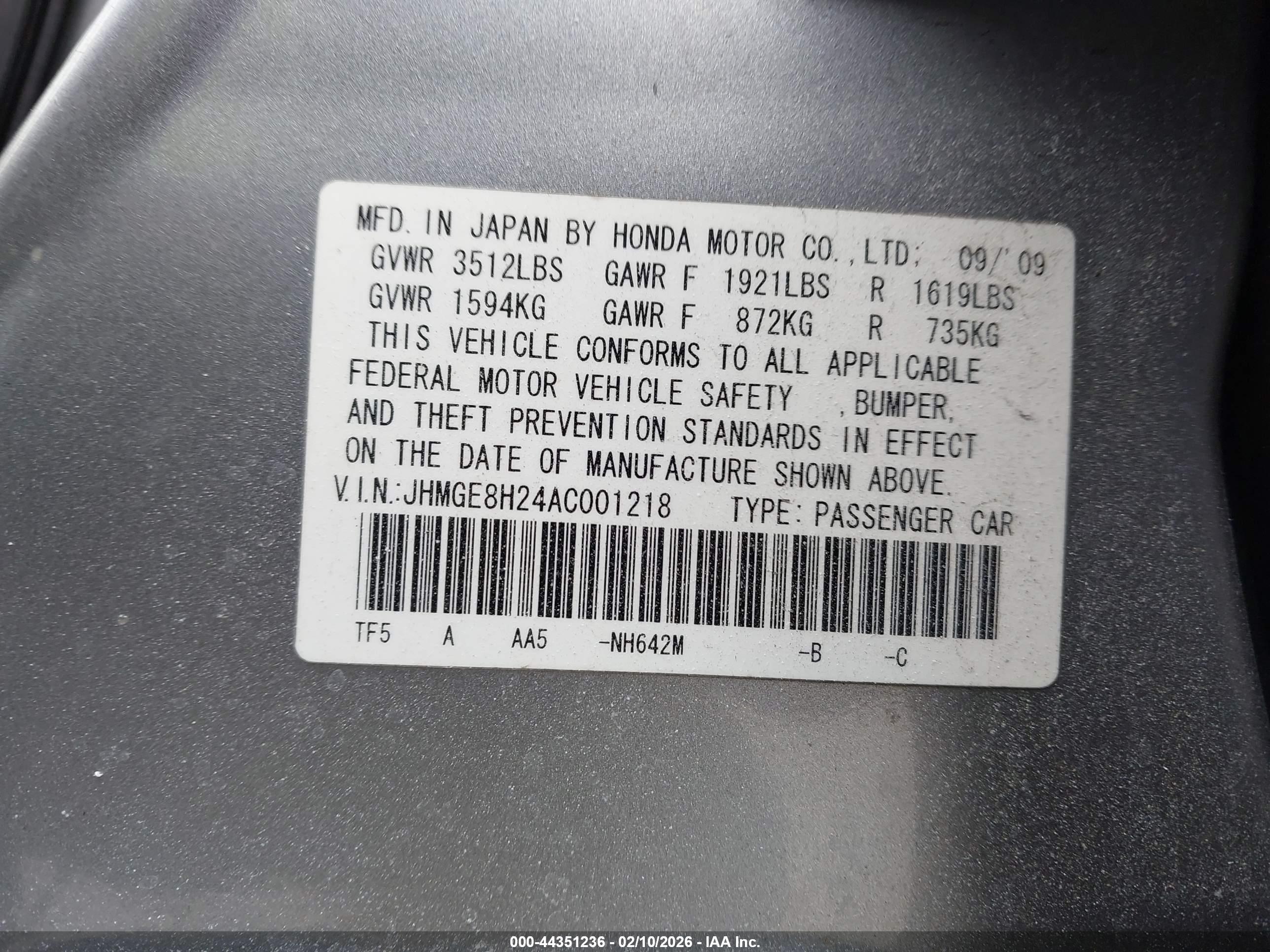 HONDA FIT image 9