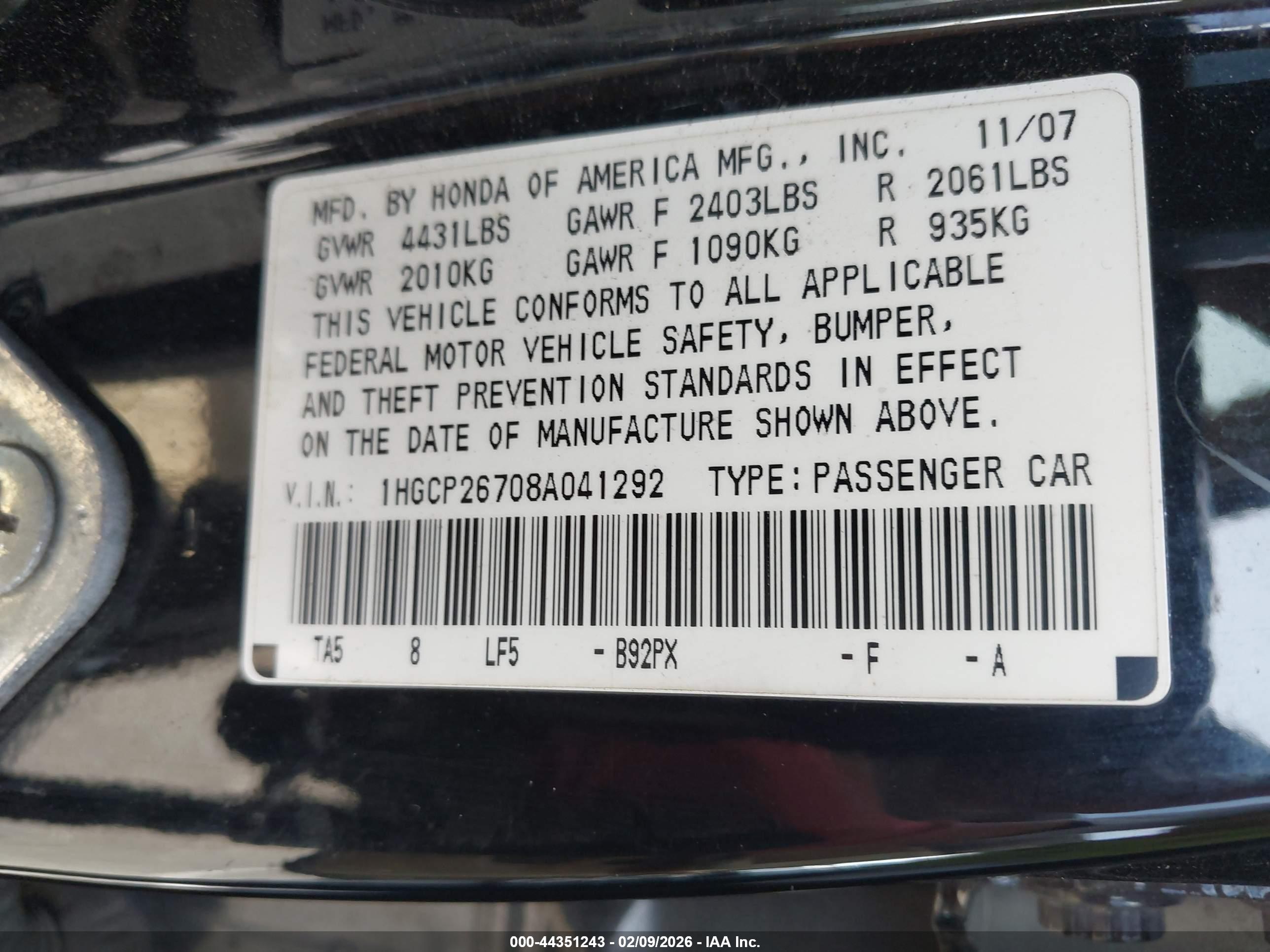 HONDA ACCORD image 9
