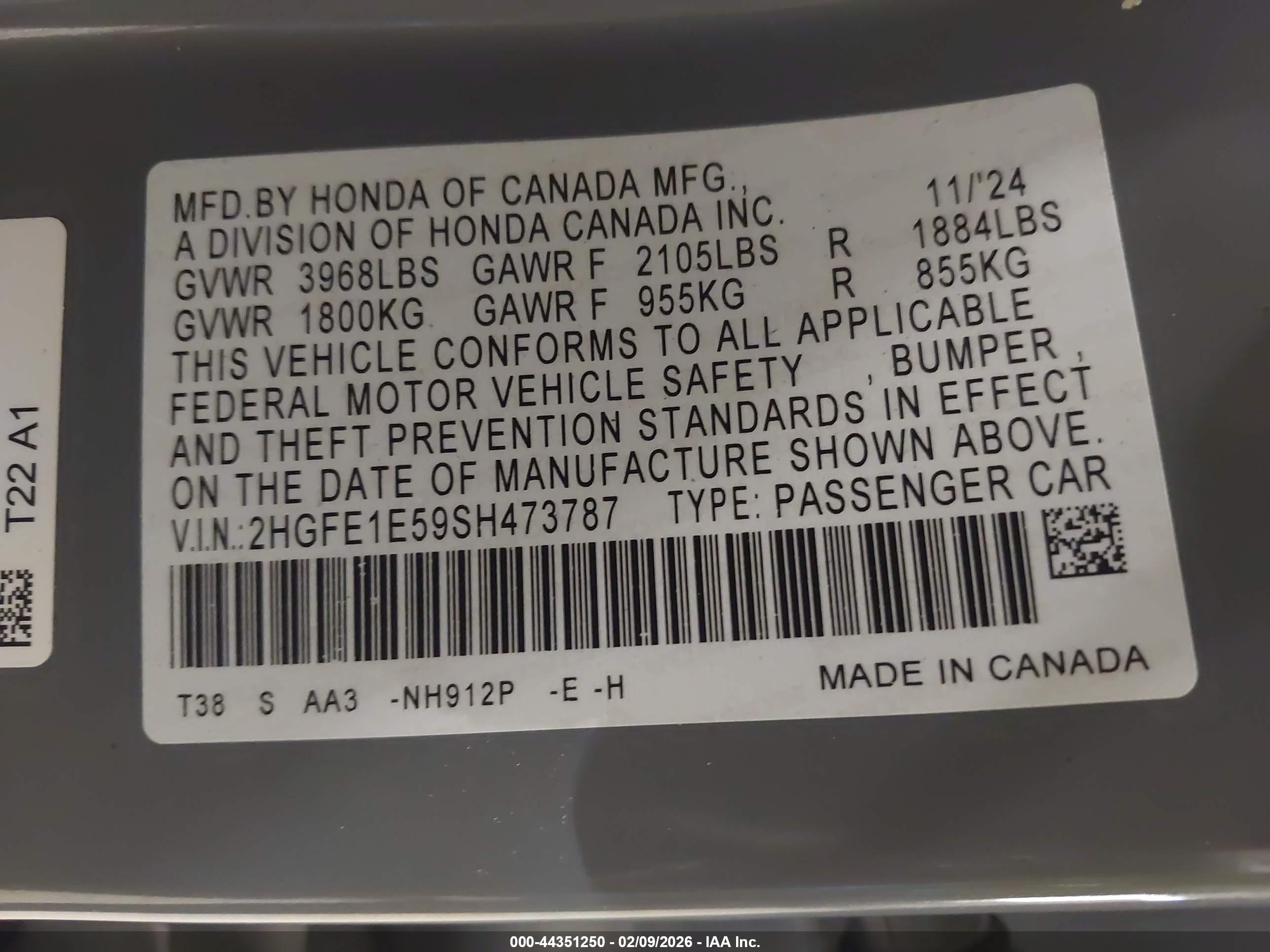 HONDA CIVIC image 9