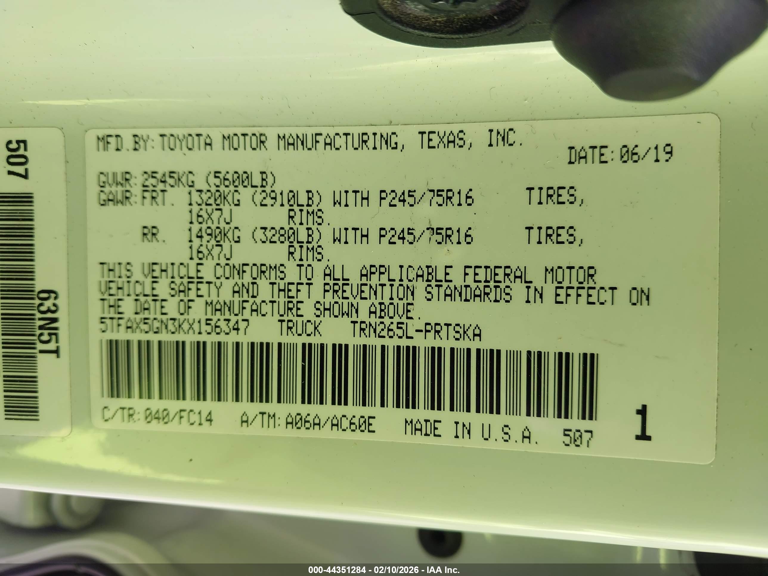 TOYOTA TACOMA image 9