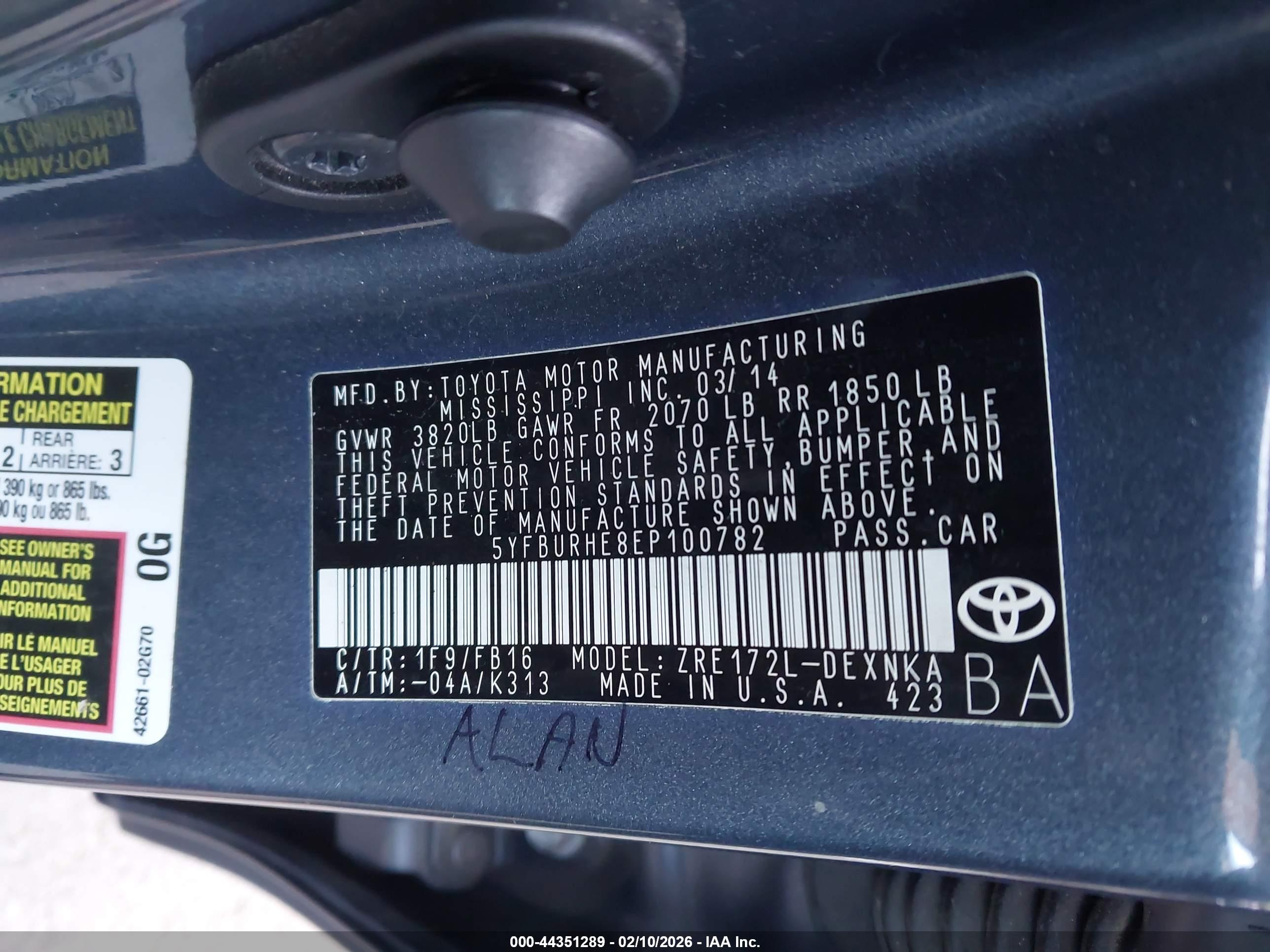 TOYOTA COROLLA image 9