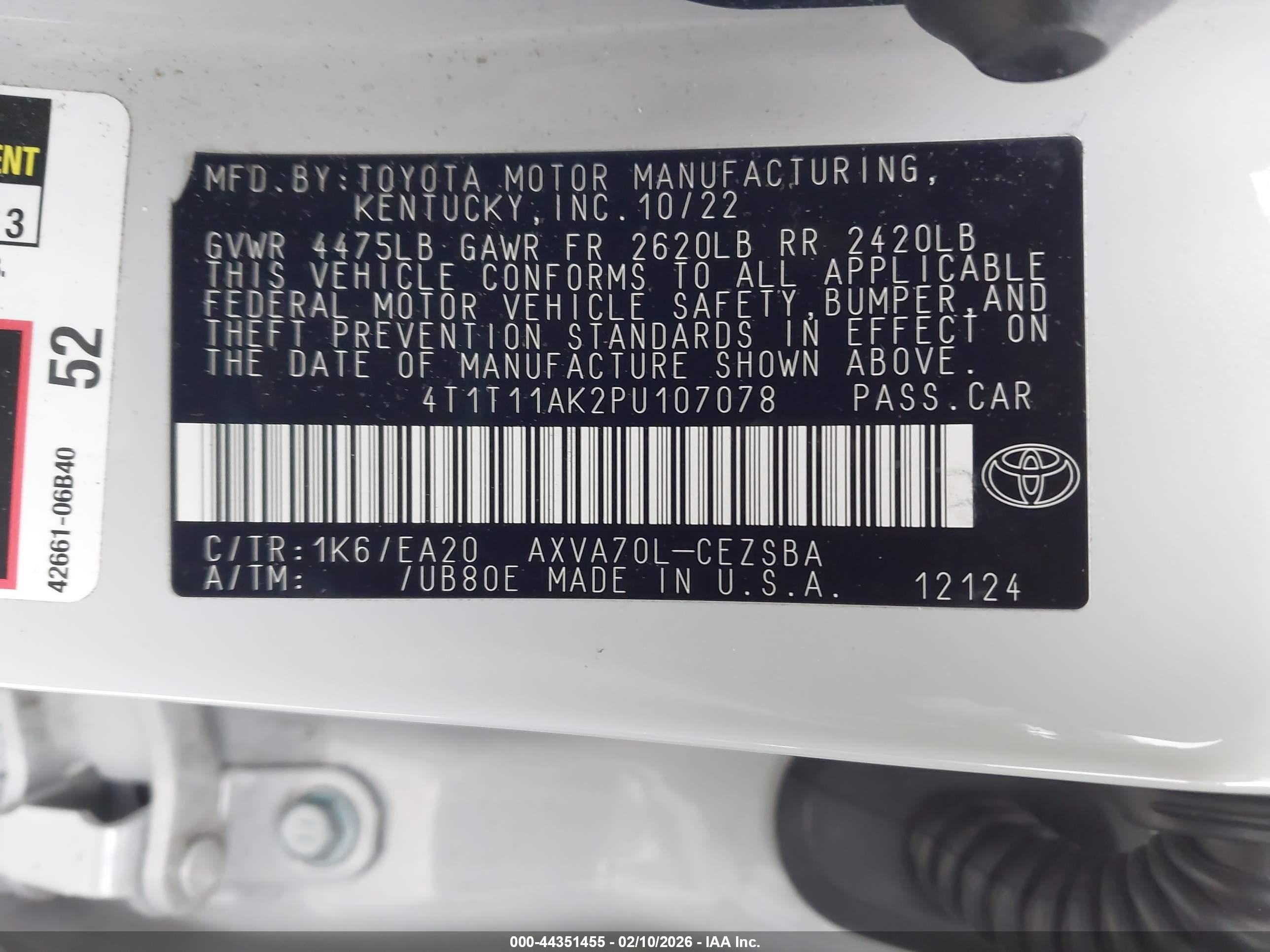 TOYOTA CAMRY image 9