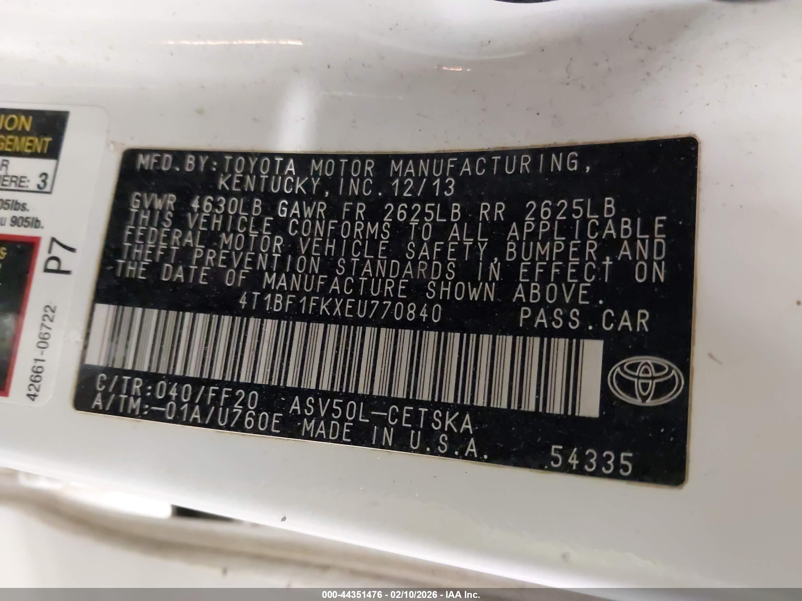 TOYOTA CAMRY image 9