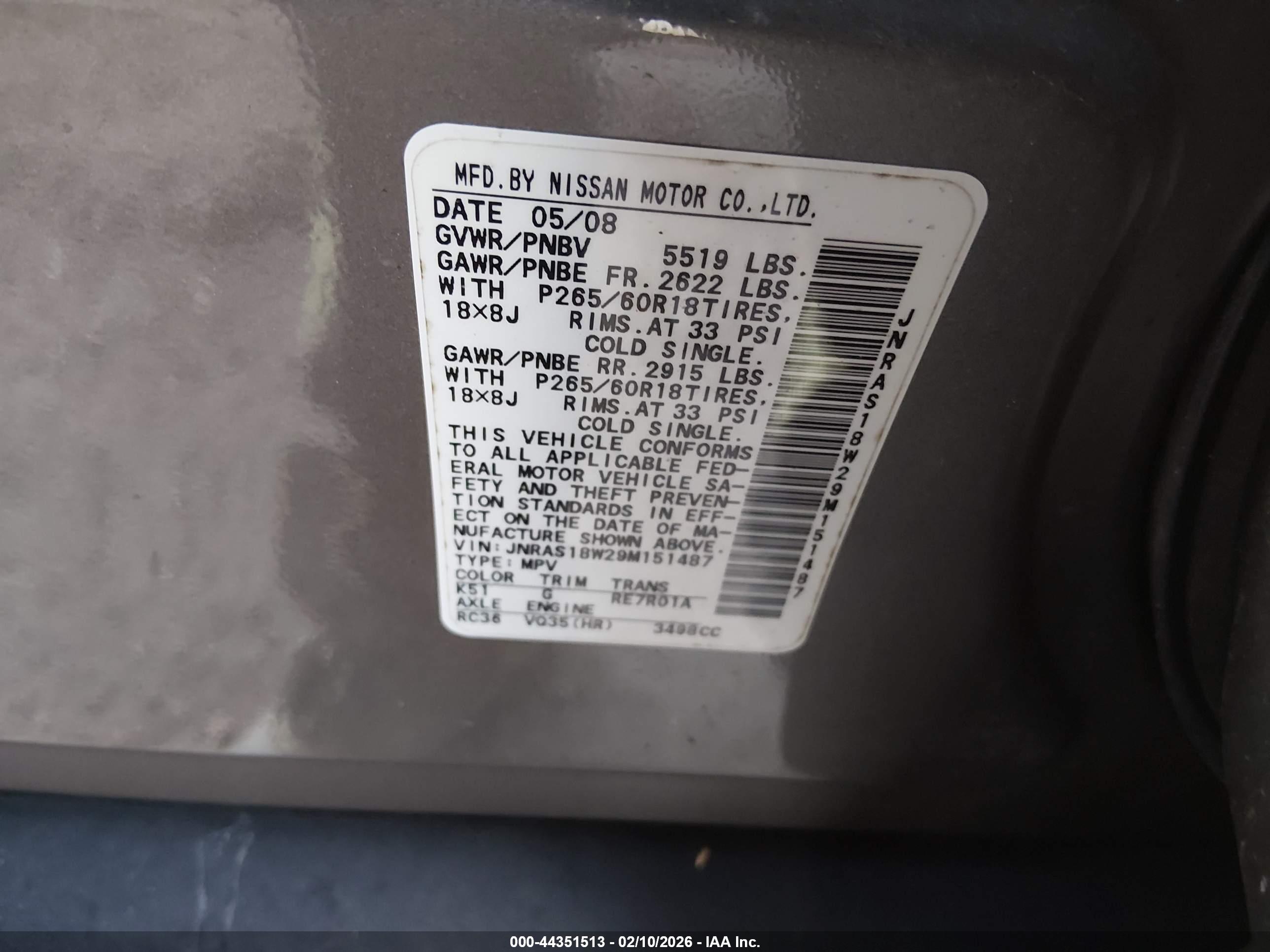 INFINITI FX35 image 9
