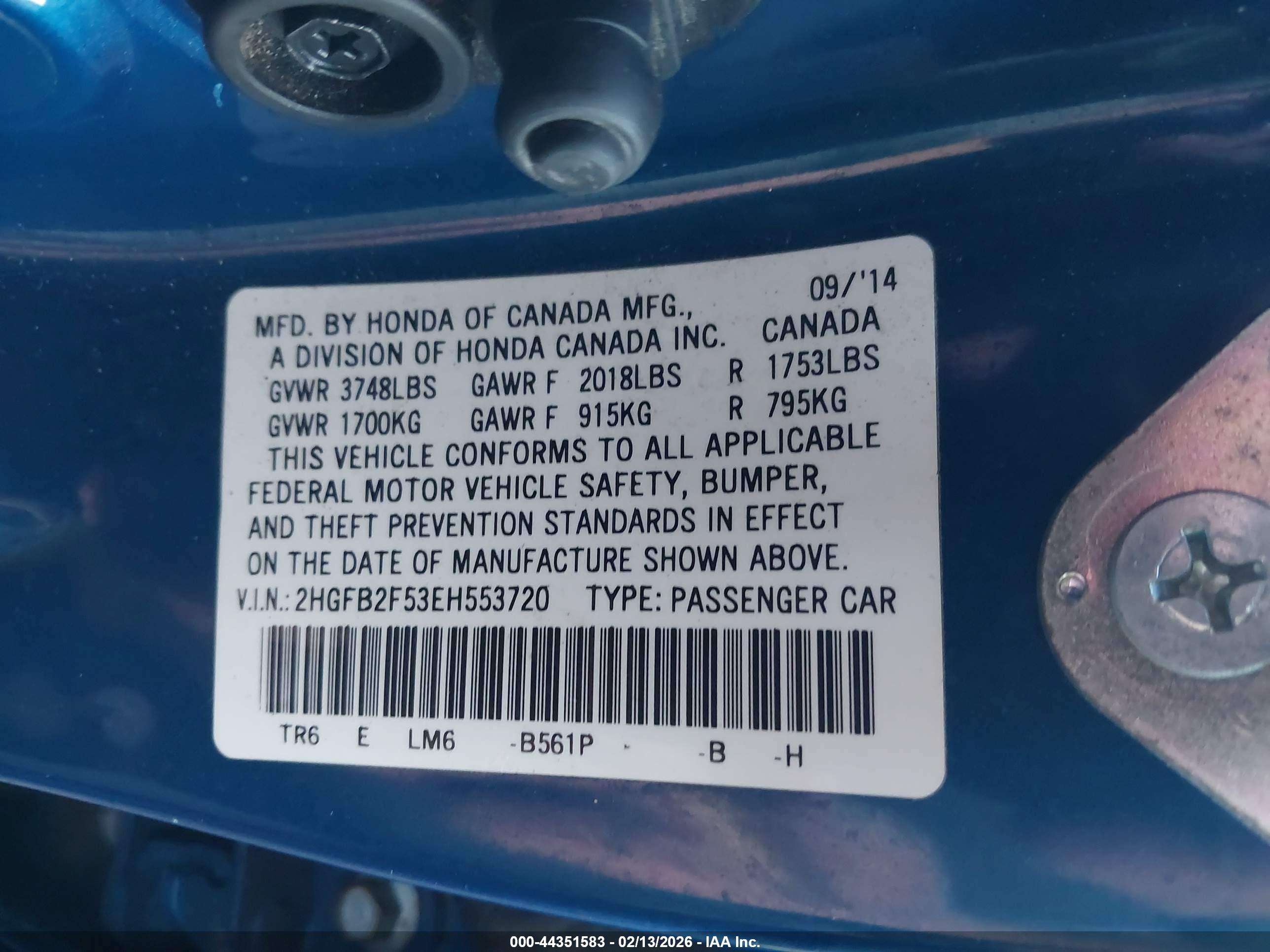 HONDA CIVIC image 9
