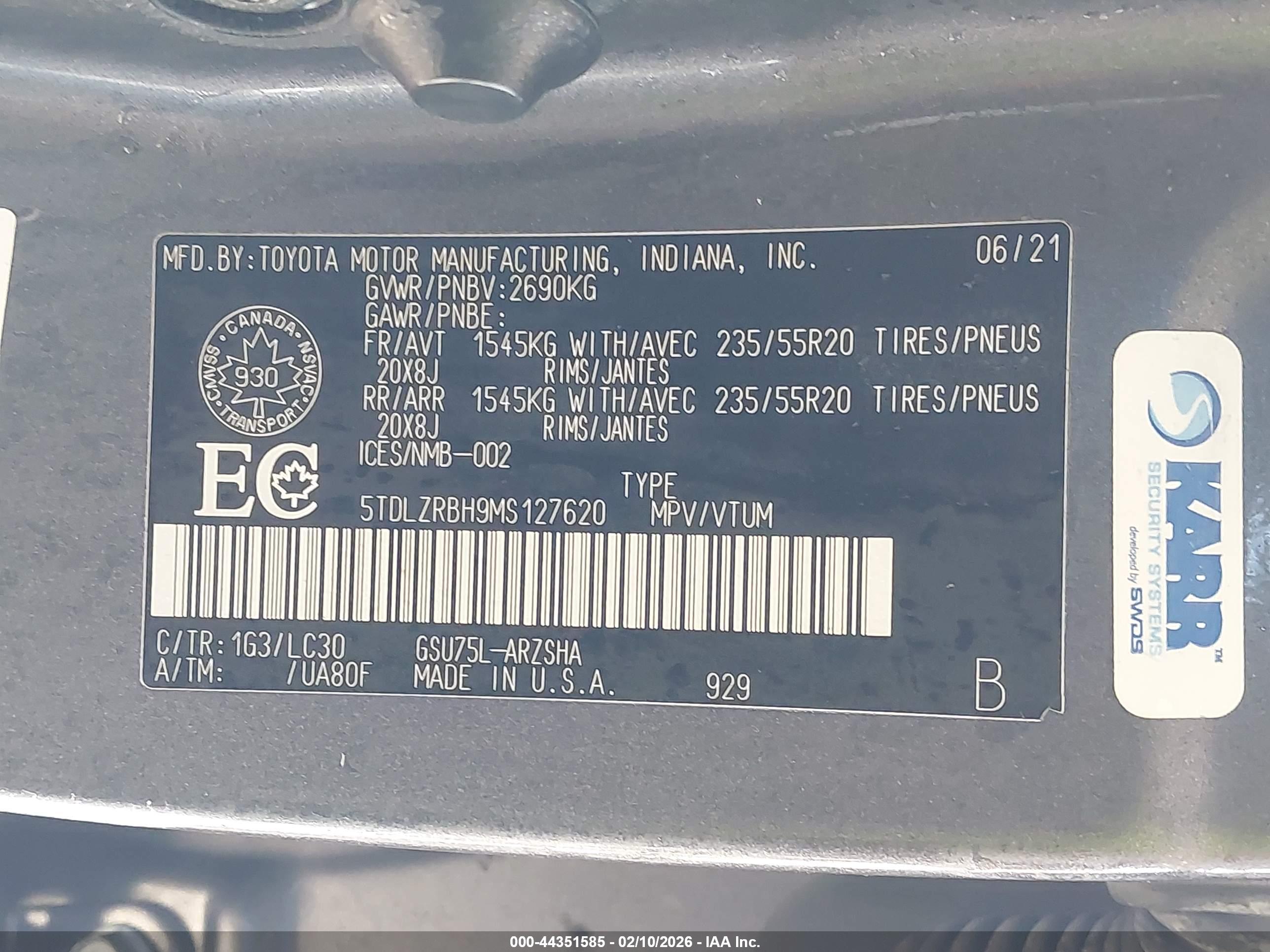 TOYOTA HIGHLANDER image 9