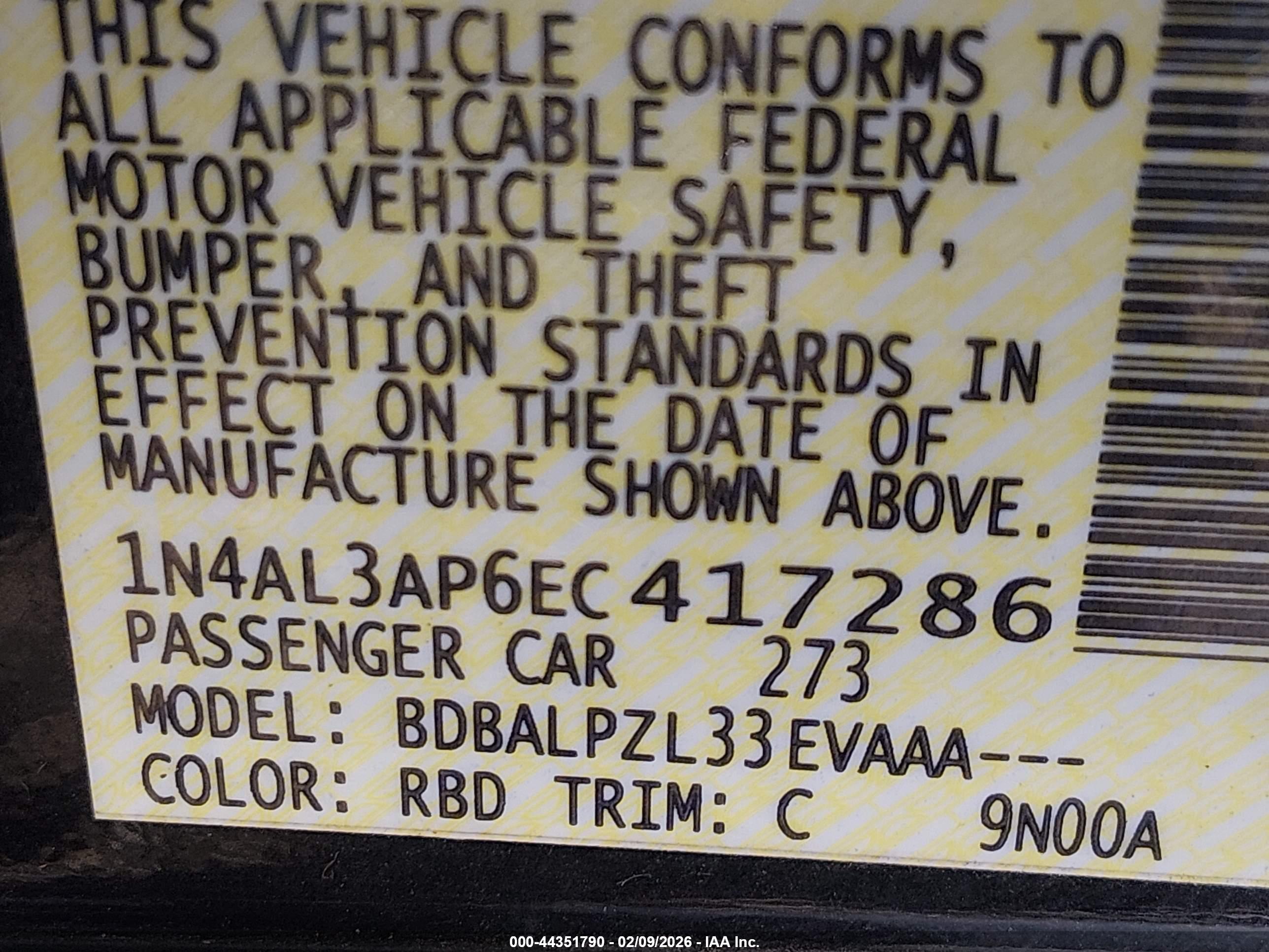 NISSAN ALTIMA image 9