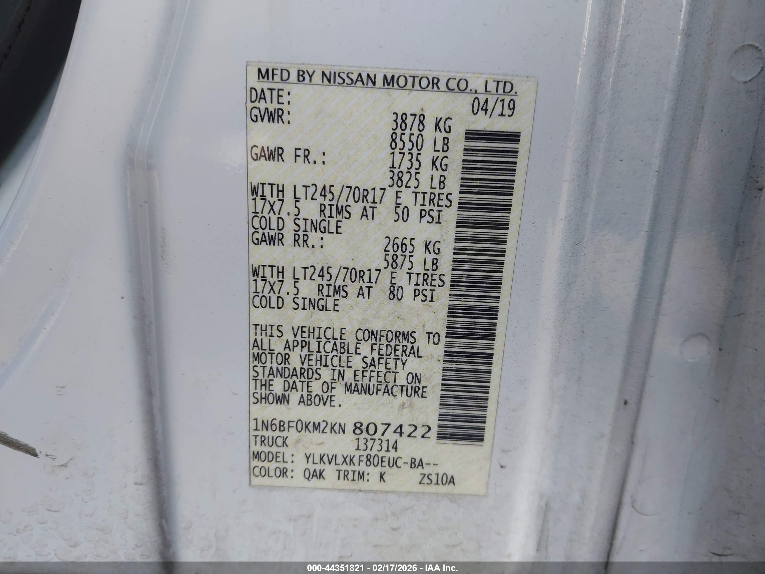 NISSAN NV image 9