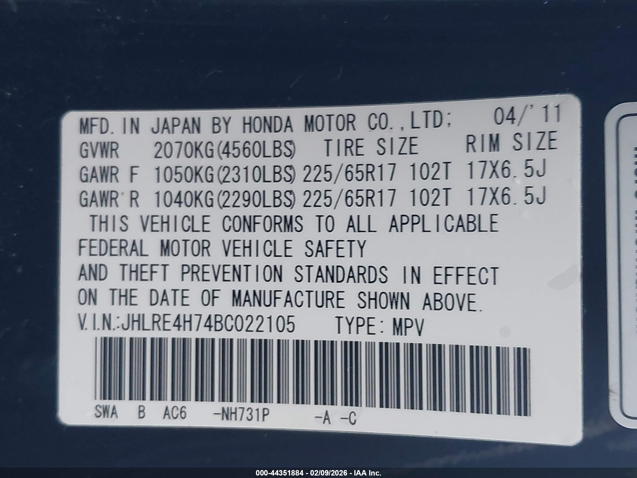HONDA CR-V image 9