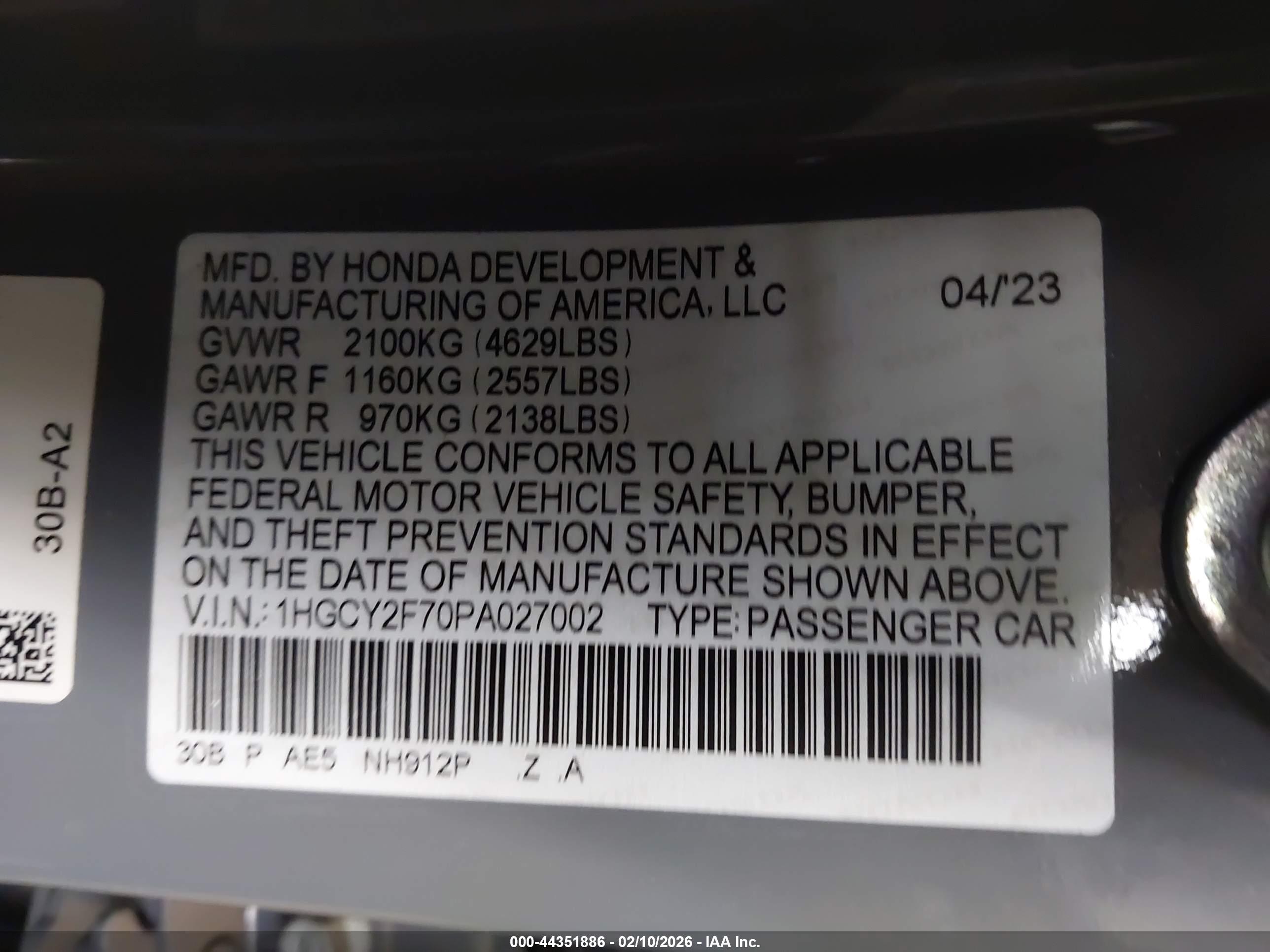 HONDA ACCORD image 9