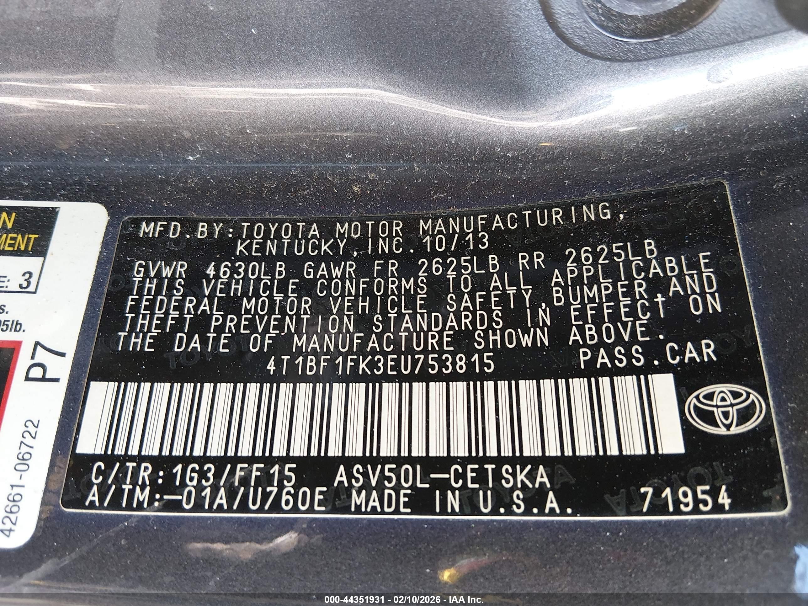 TOYOTA CAMRY image 9