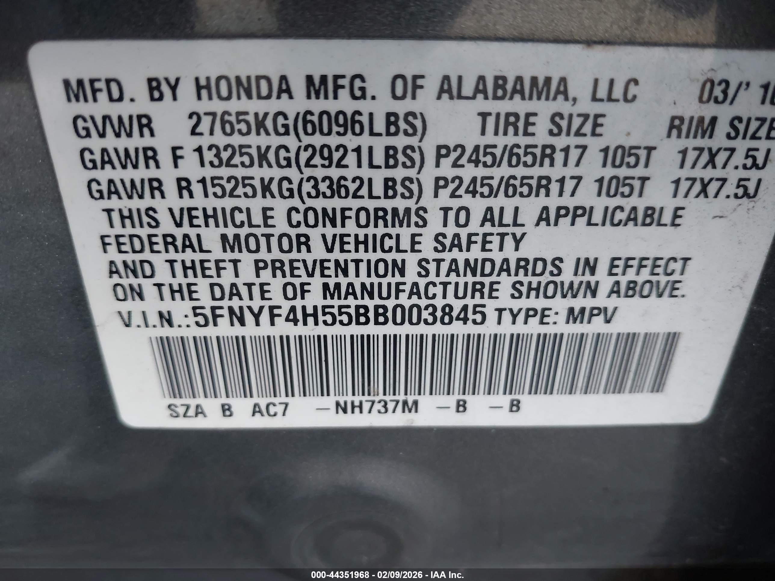 HONDA PILOT image 9