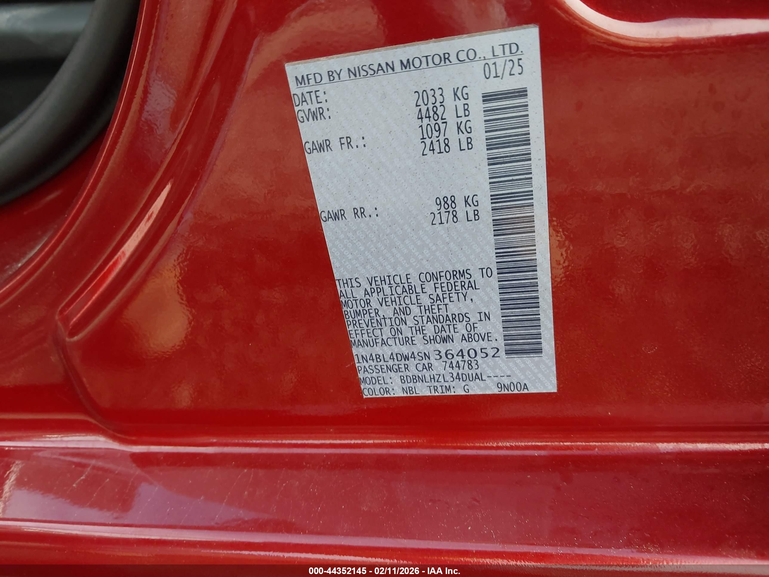 NISSAN ALTIMA image 9