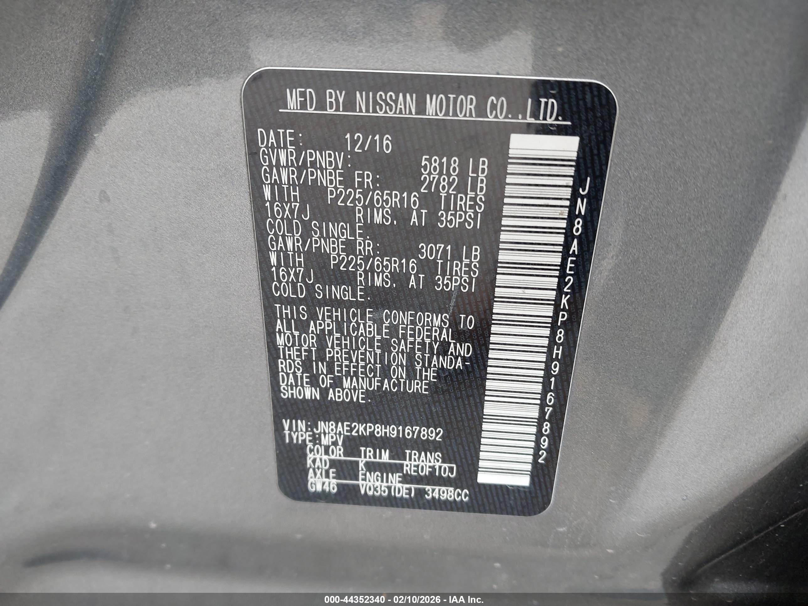 NISSAN QUEST image 9