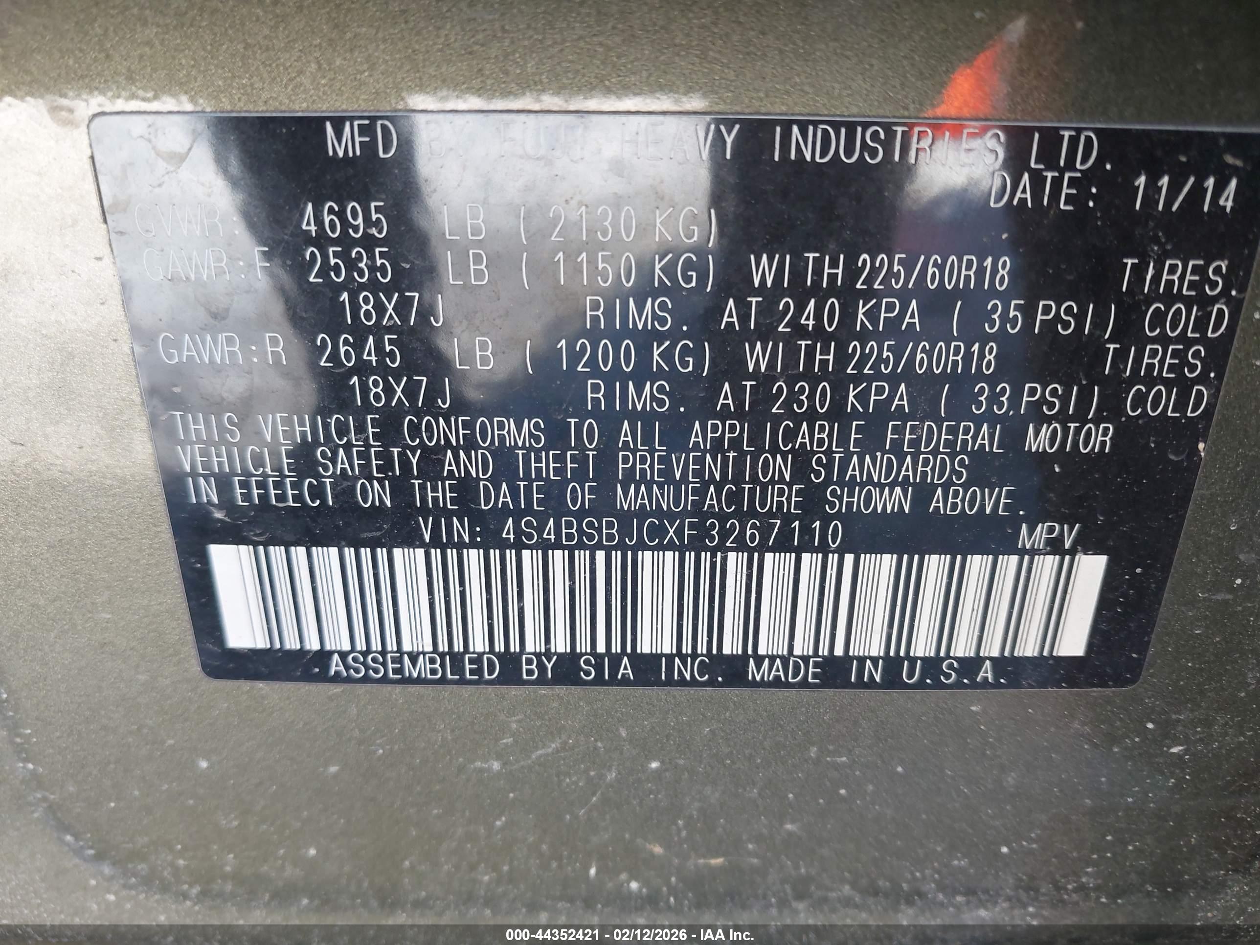 SUBARU OUTBACK image 9