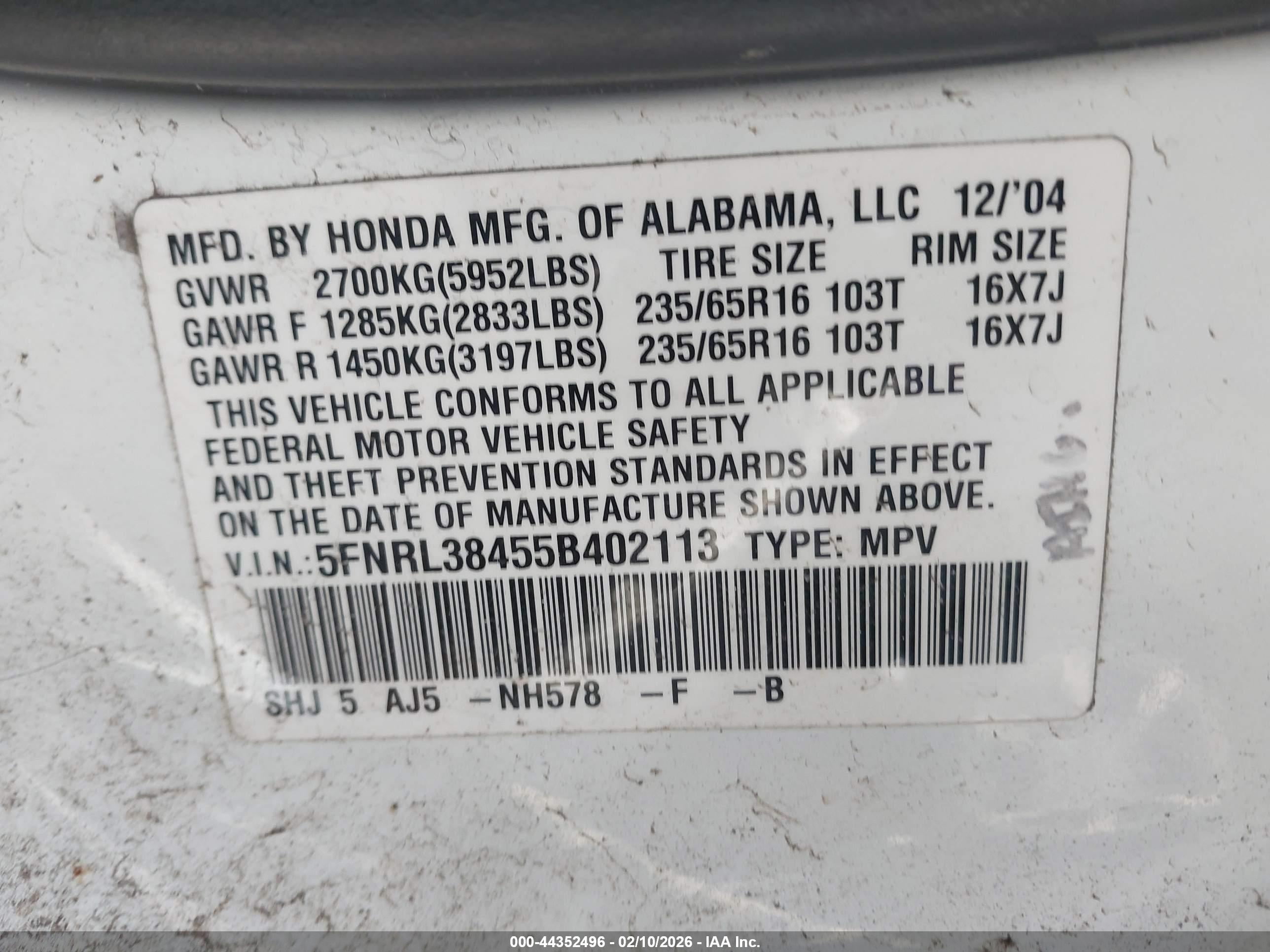 HONDA ODYSSEY image 9