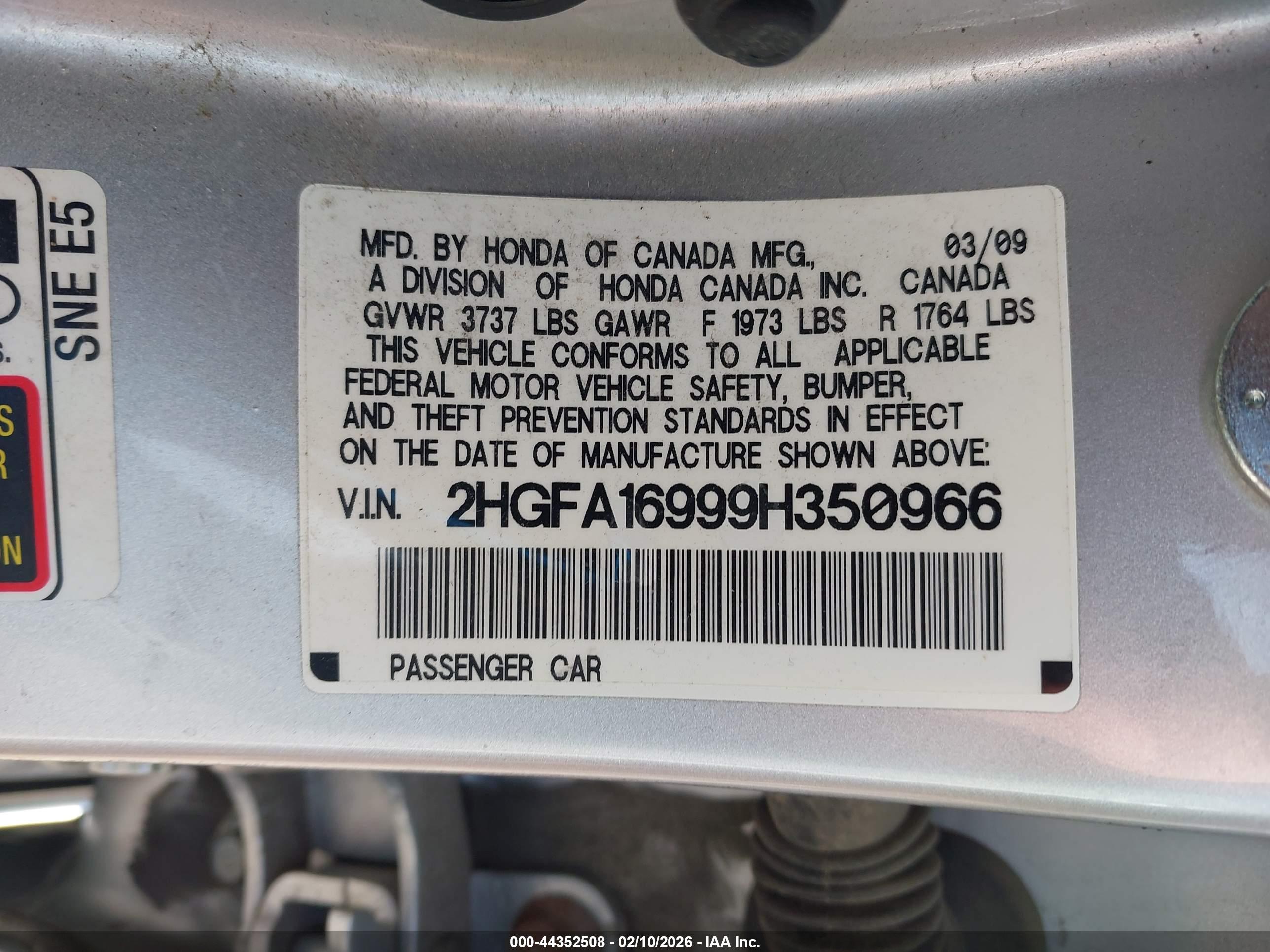 HONDA CIVIC image 9
