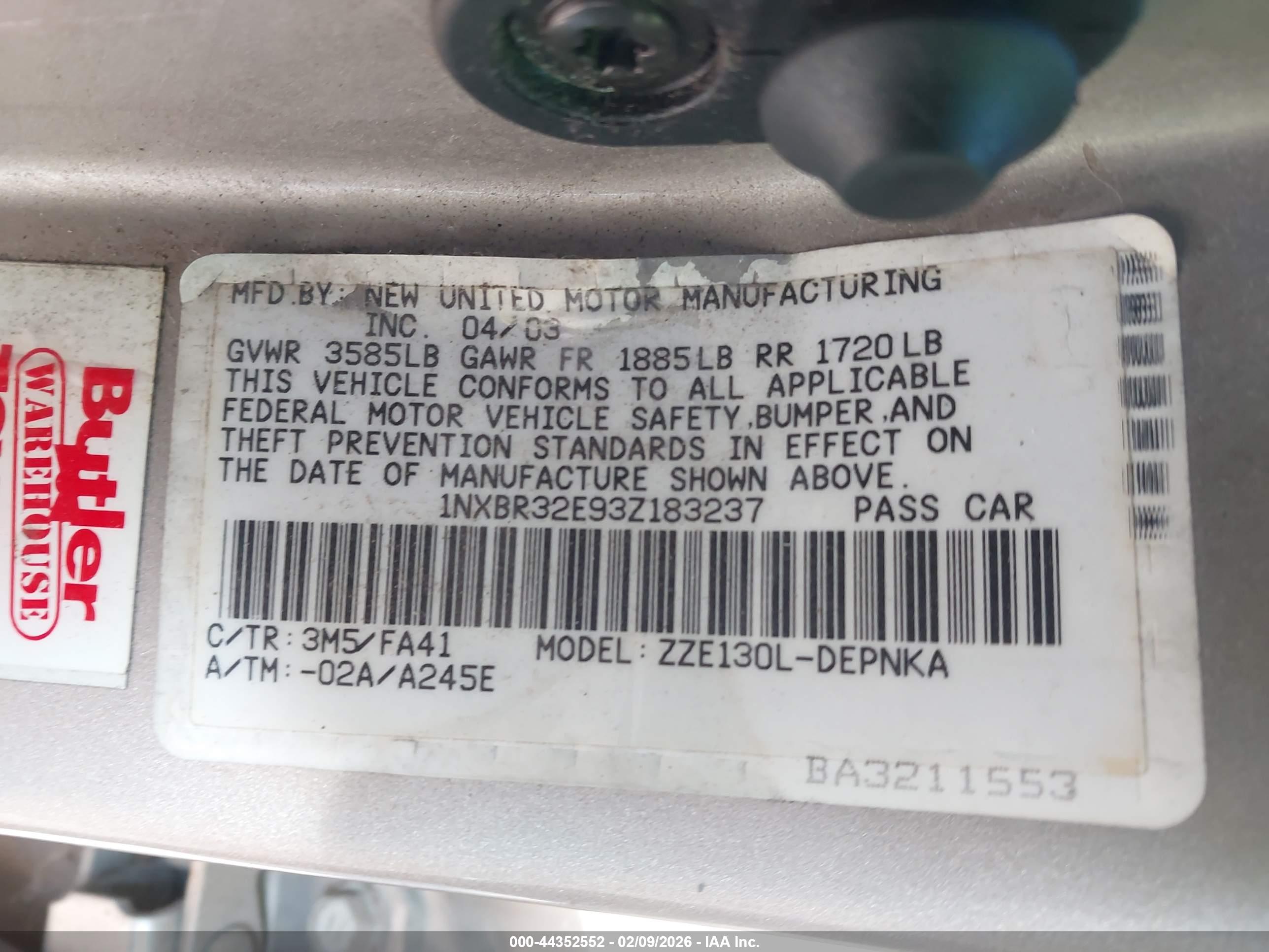 TOYOTA COROLLA image 9