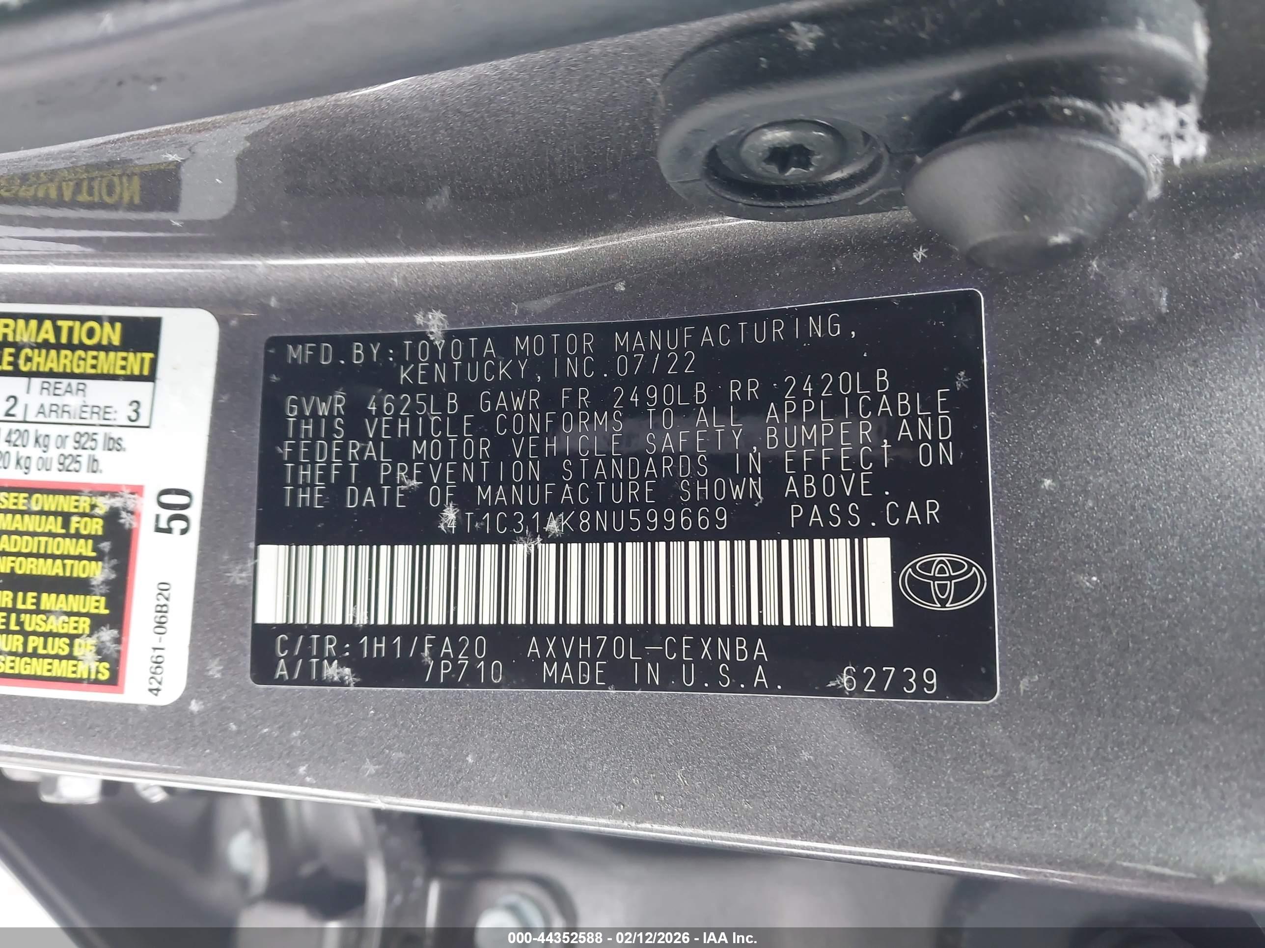 TOYOTA CAMRY image 9
