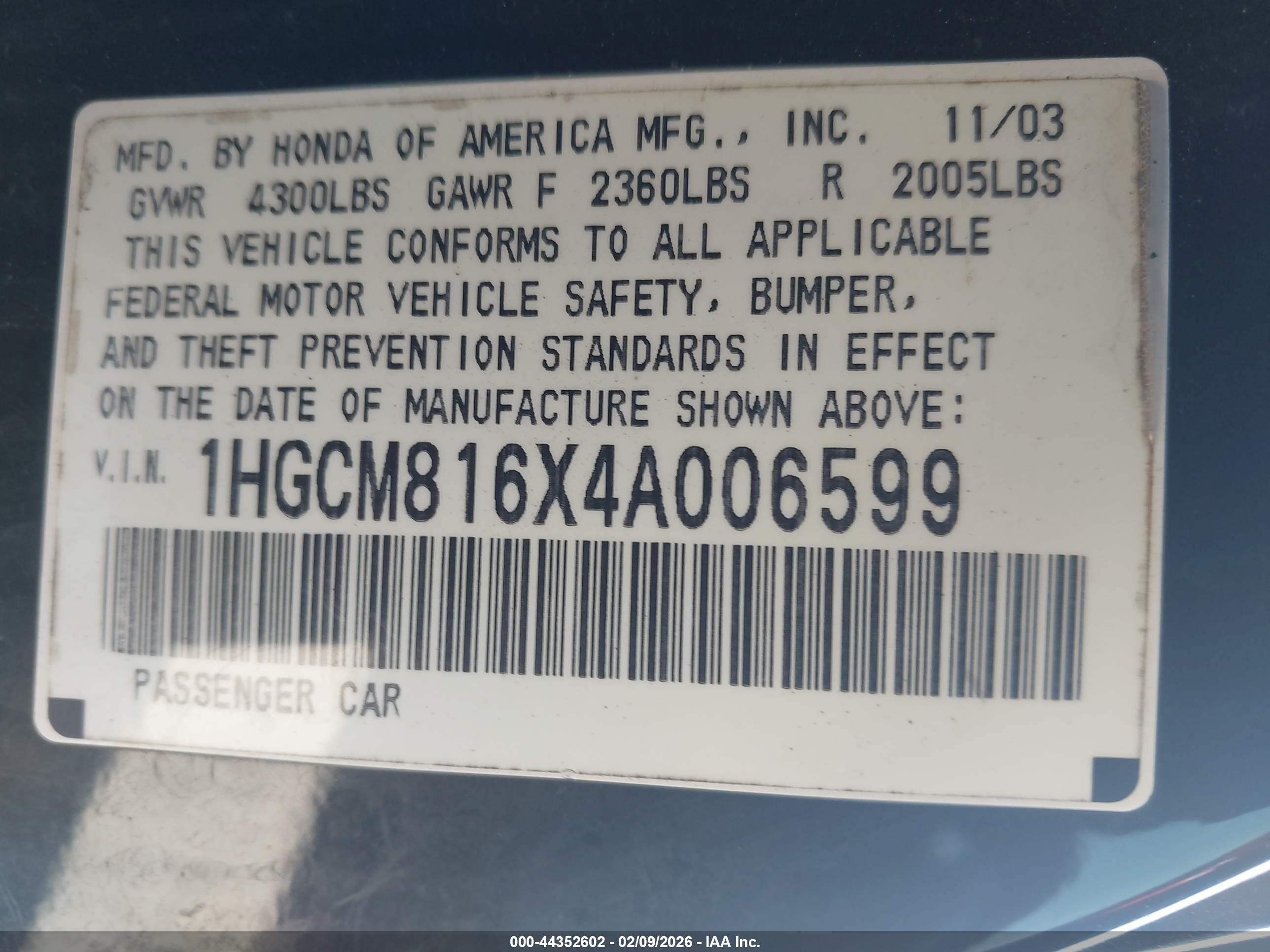 HONDA ACCORD image 9