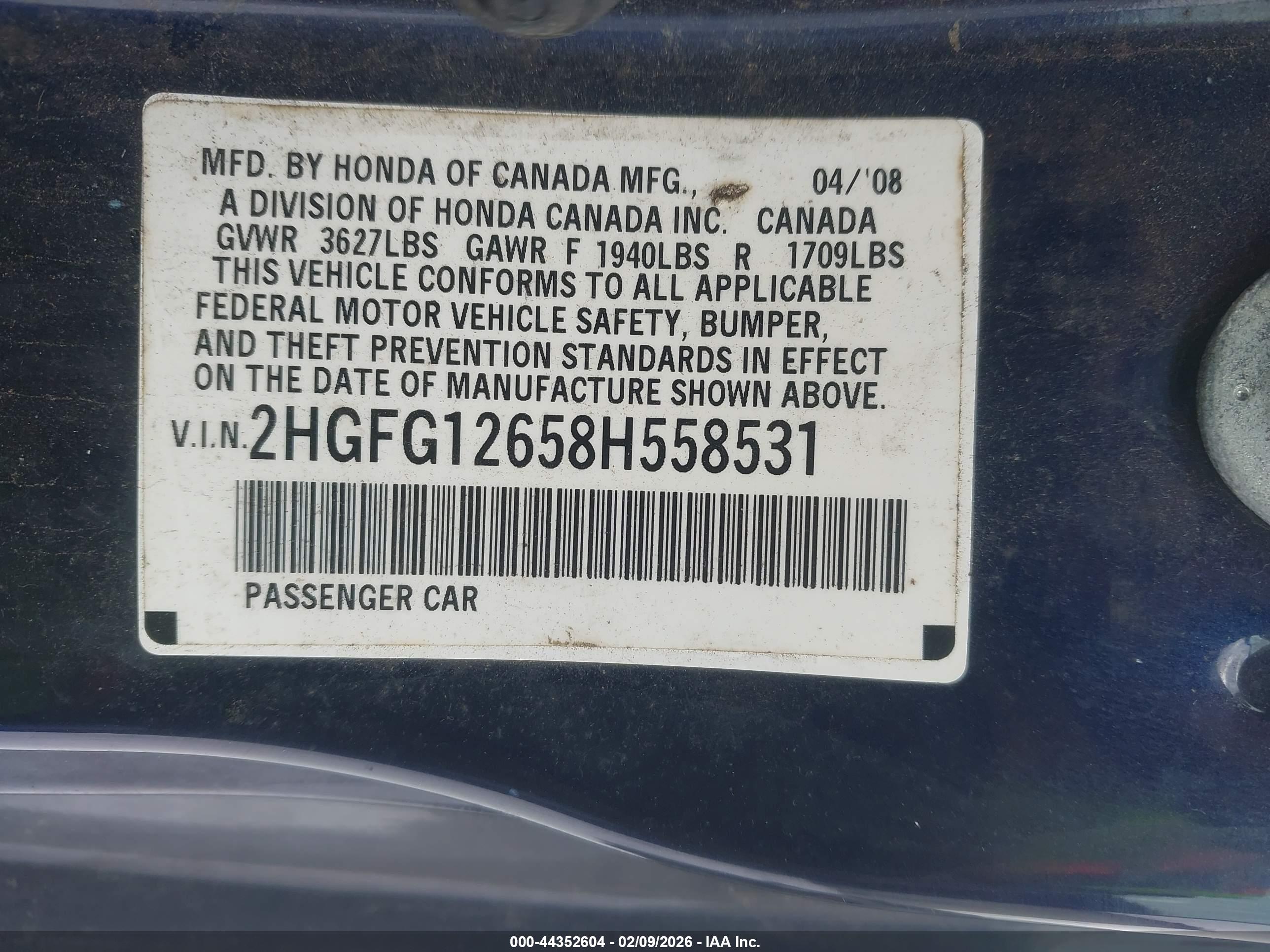 HONDA CIVIC image 9