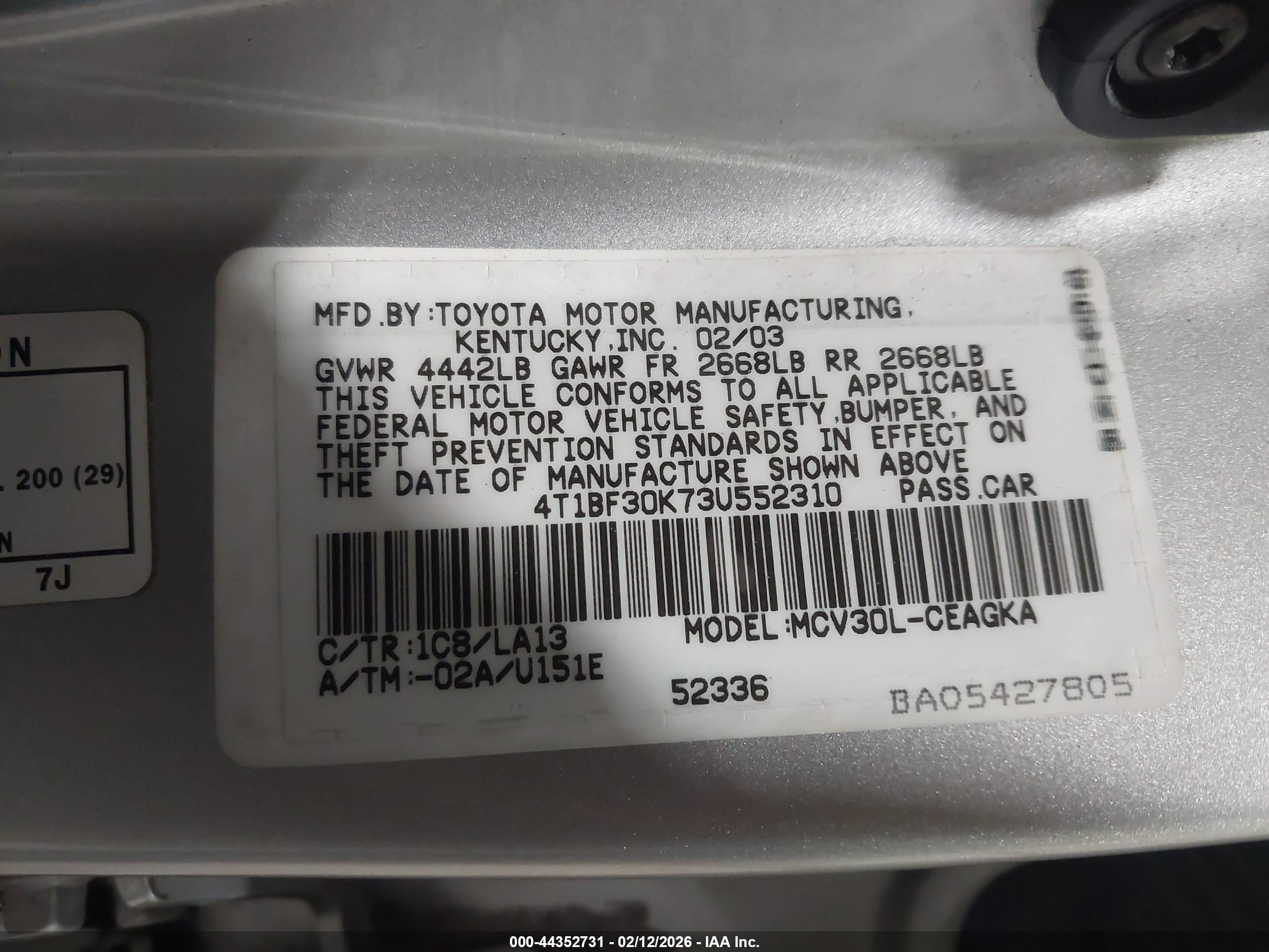 TOYOTA CAMRY image 9