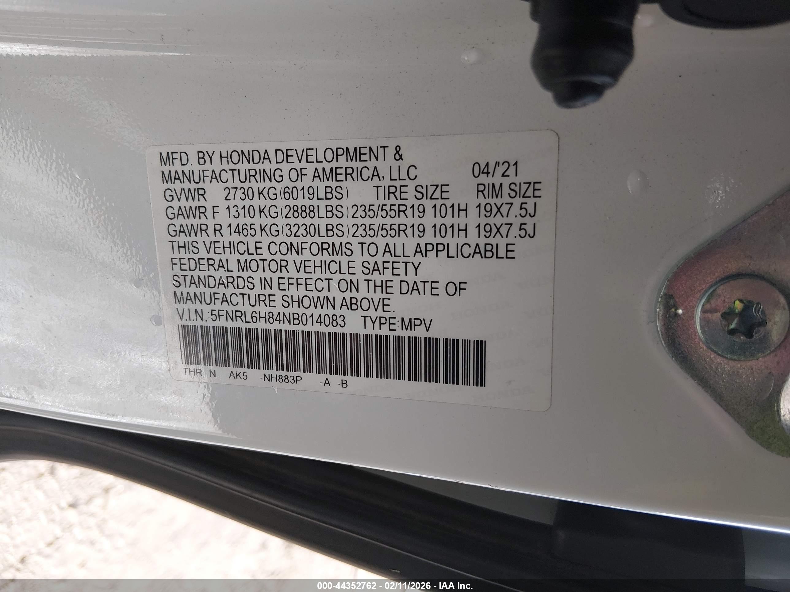HONDA ODYSSEY image 9