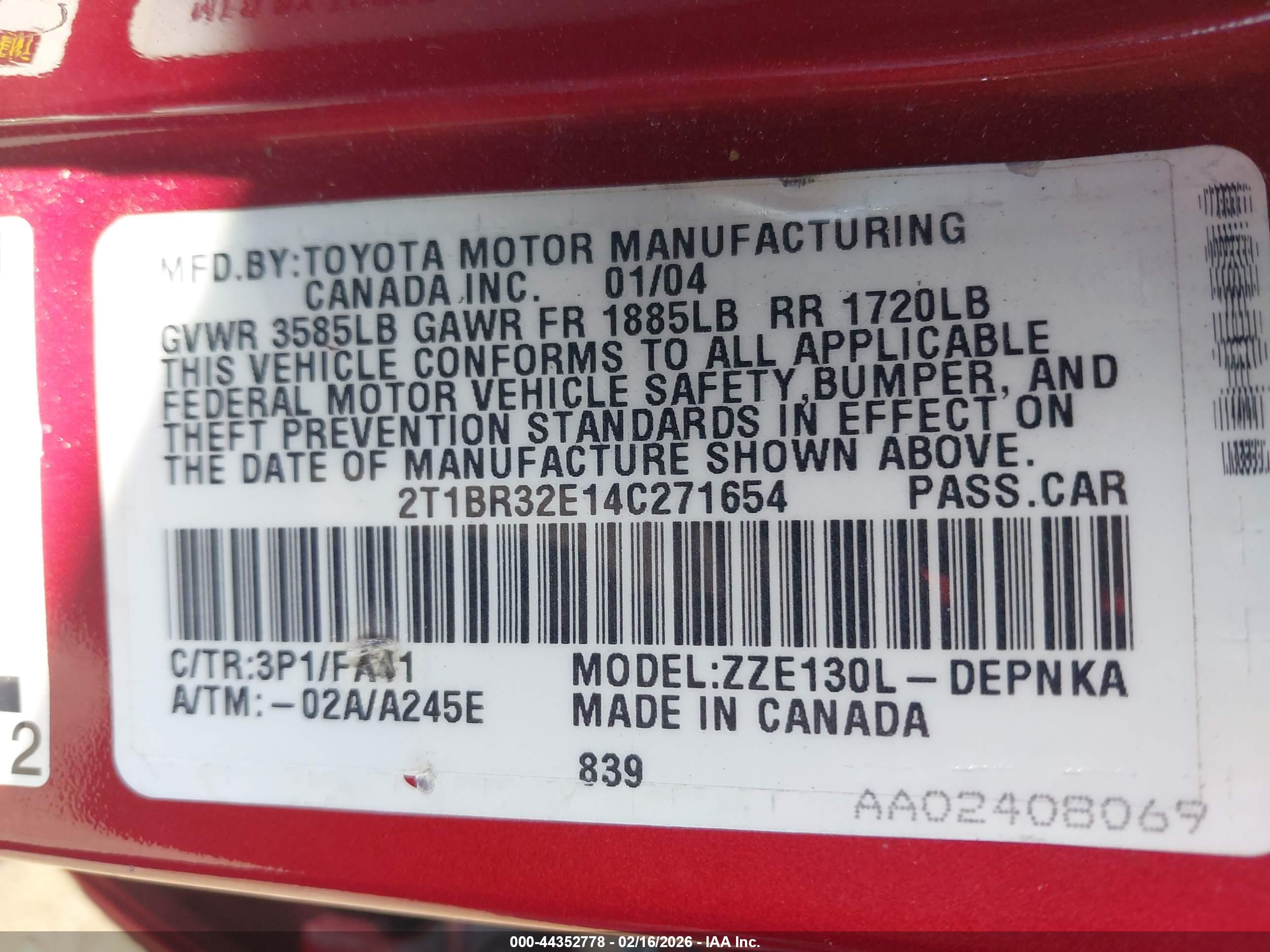 TOYOTA COROLLA image 9