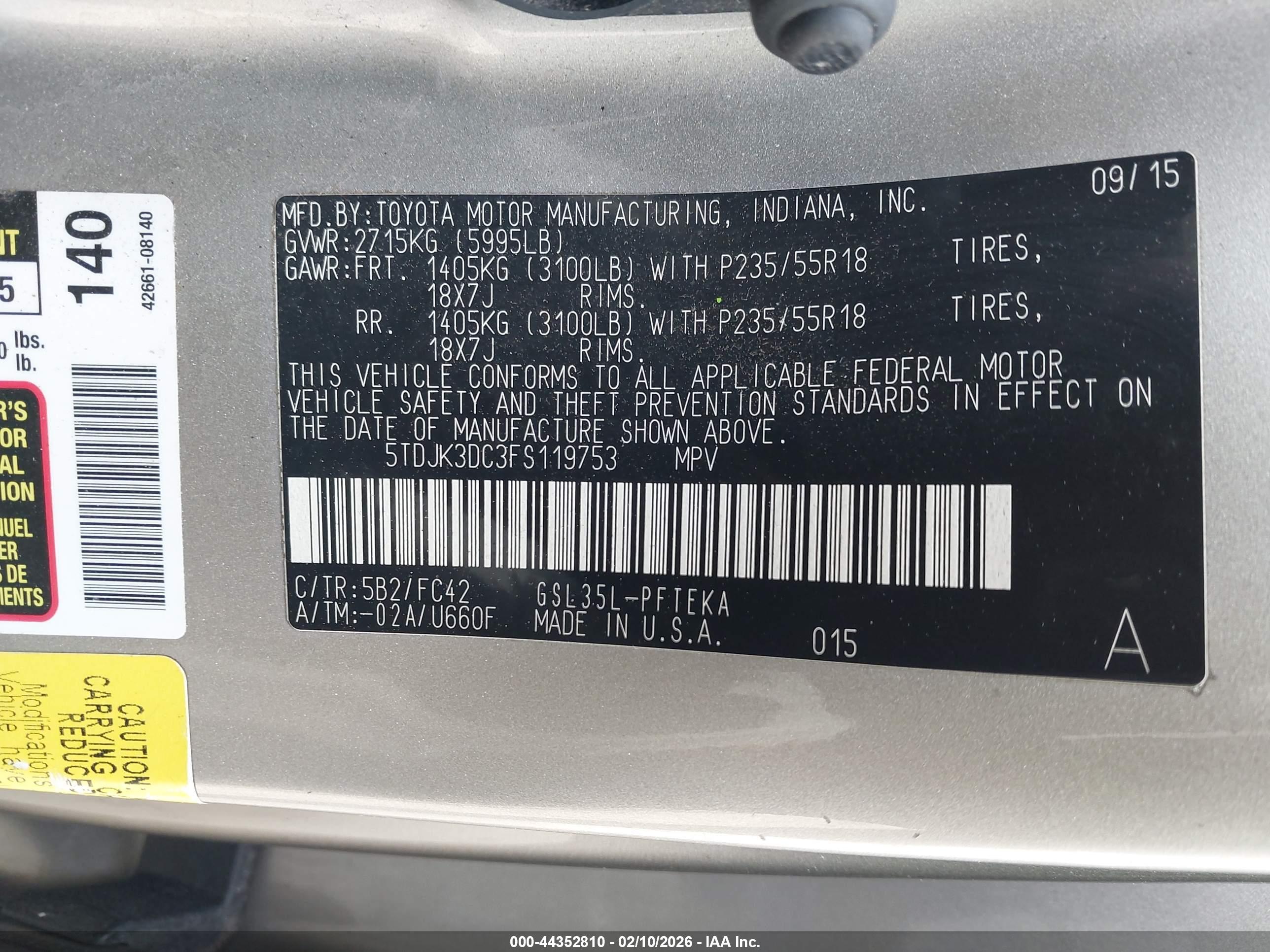 TOYOTA SIENNA image 9